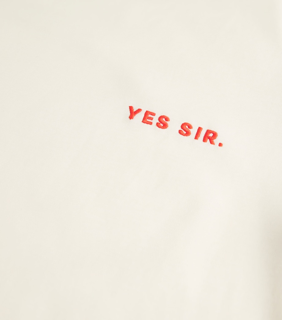 Cotton-Blend Fitted T-Shirt IVORY Image 5