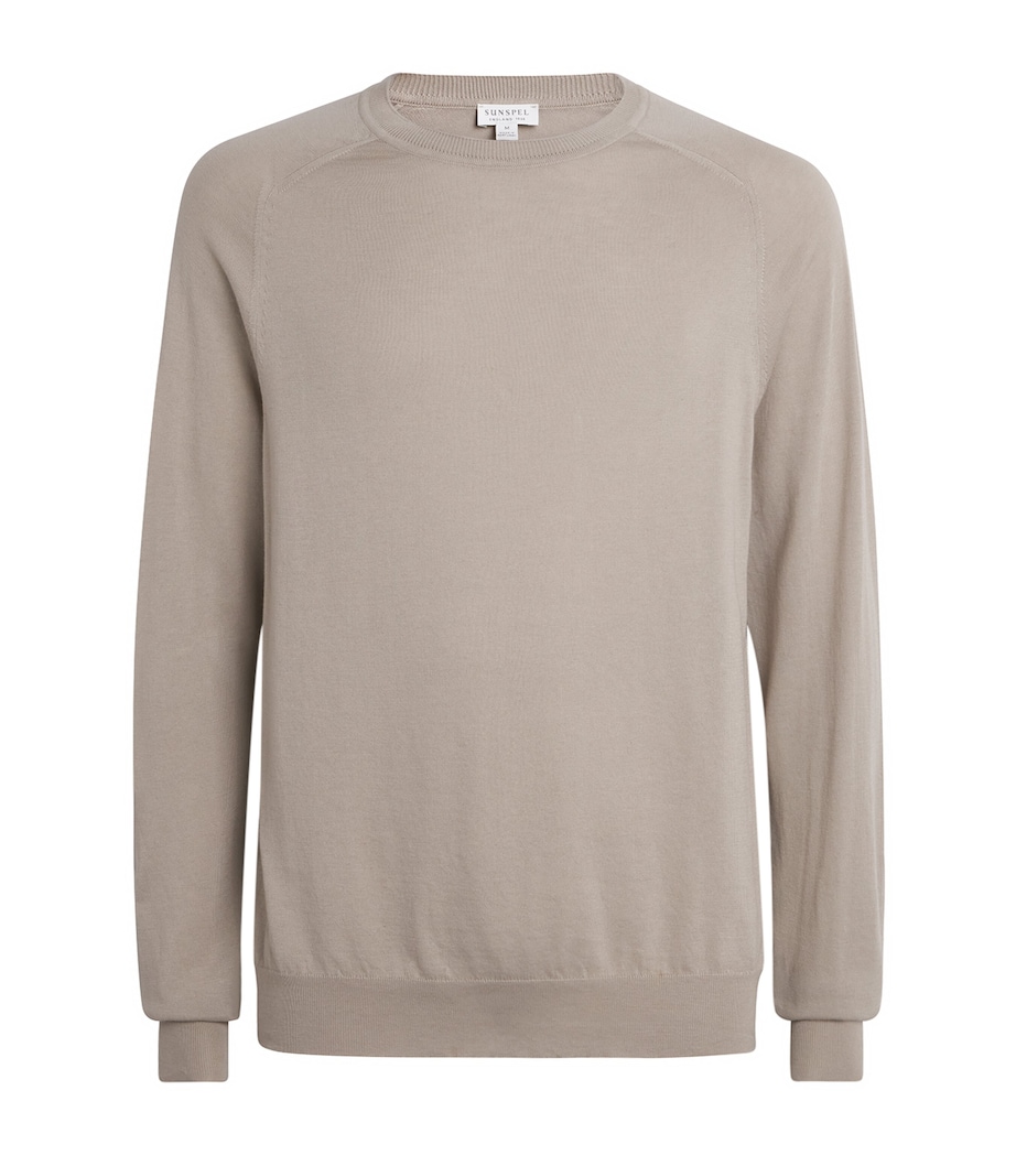 Sunspel Mens Sea Island Cotton-Cashmere Sweater Image 1