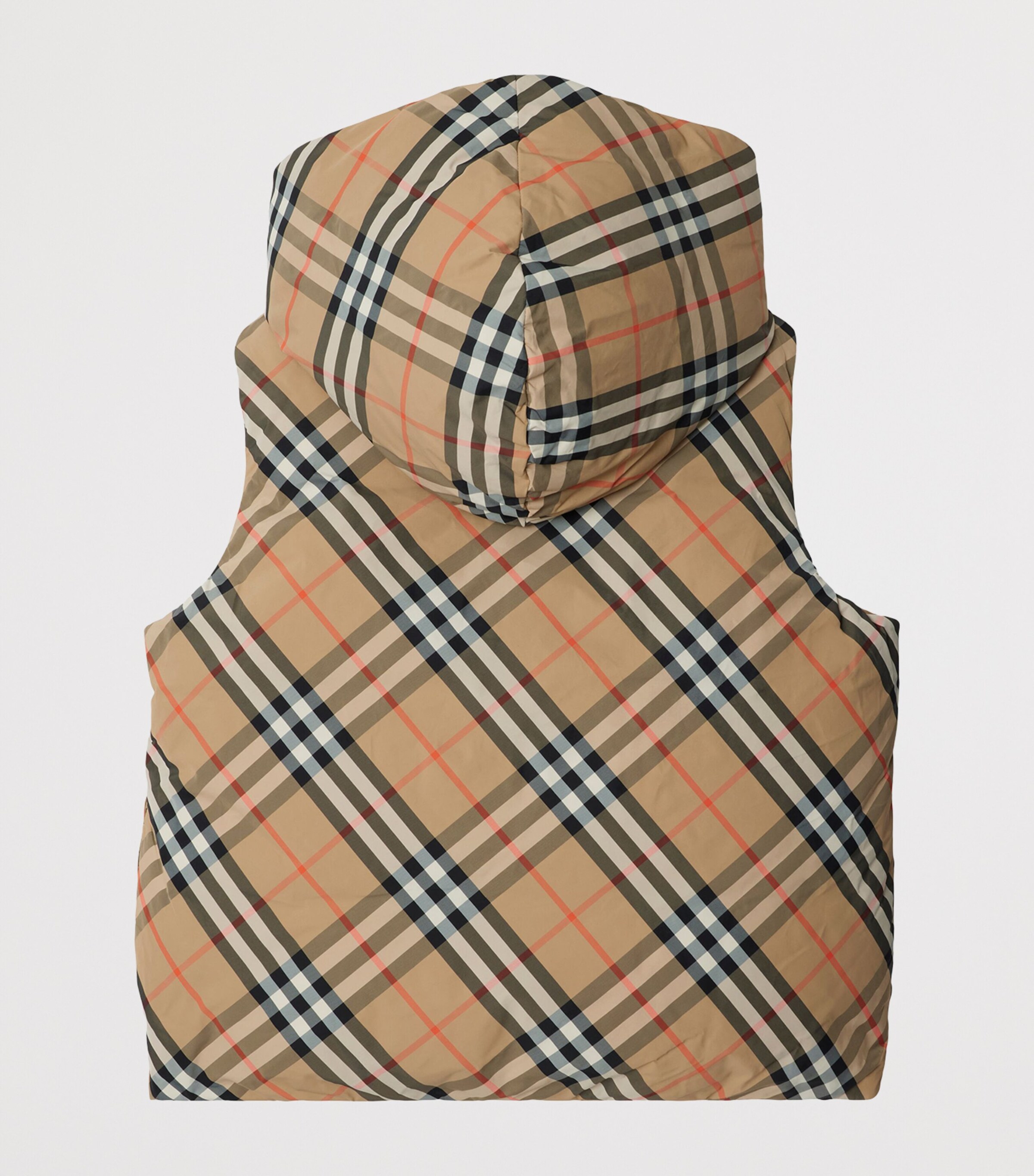 Burberry Kids Reversible Down Check Gilet (3-12 Years) Sand Ip Check Image 3