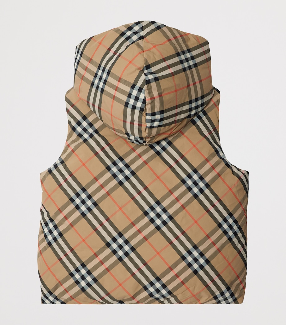 Burberry Kids Reversible Down Check Gilet (3-12 Years) Sand Ip Check Image 3