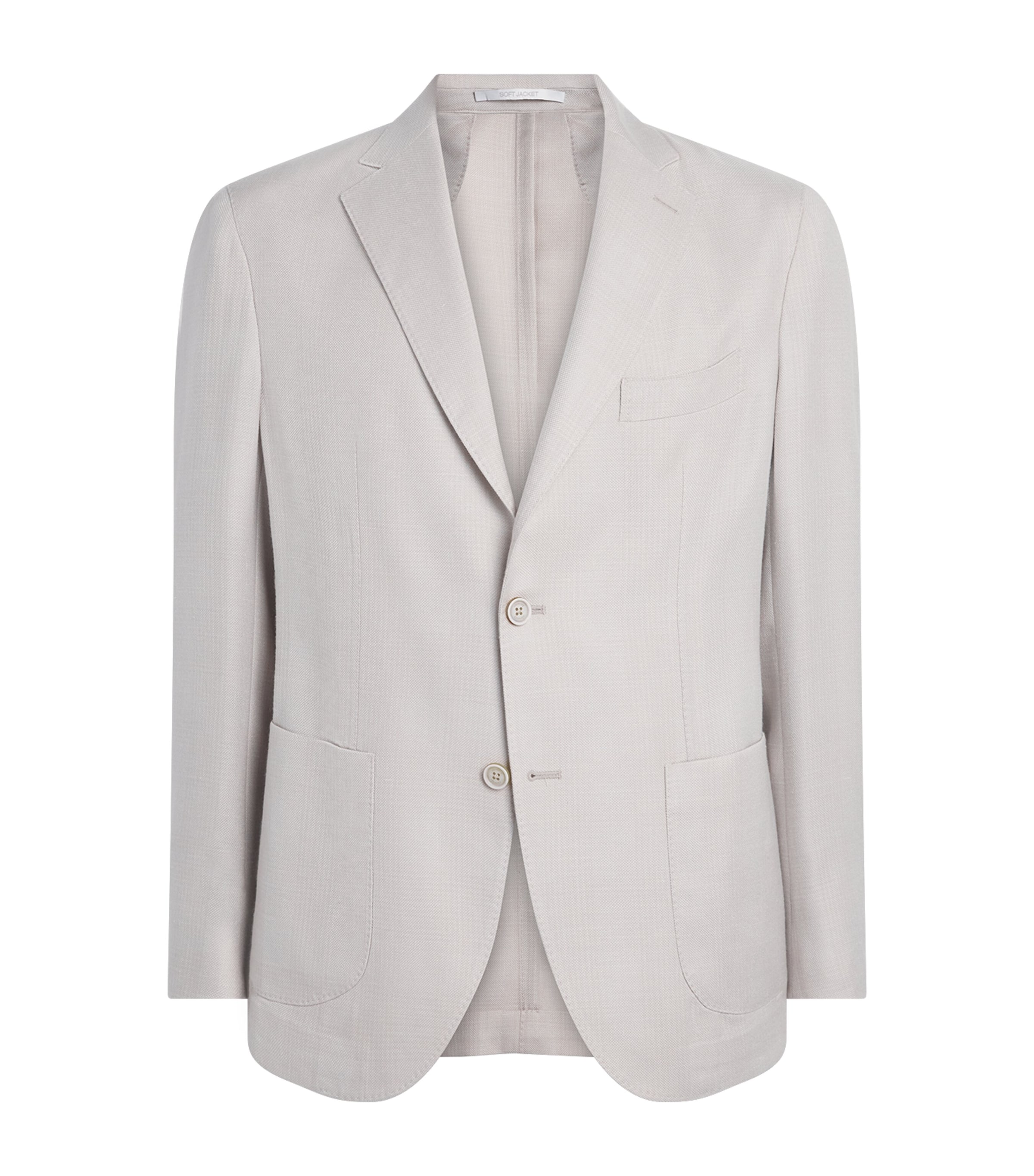 Eleventy Mens Cashmere-Silk Single-Breasted Blazer Sabbia Image 1