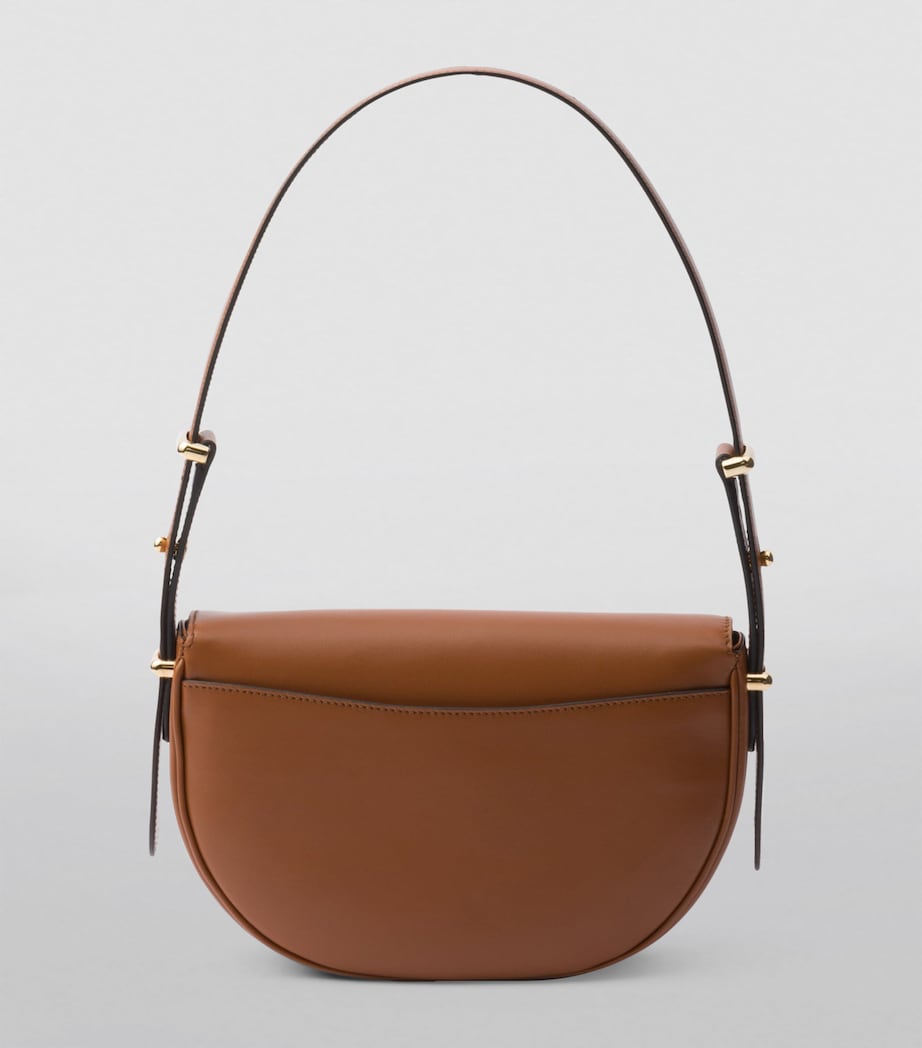 Leather Arqué Flap Shoulder Bag F0XUG Image 3