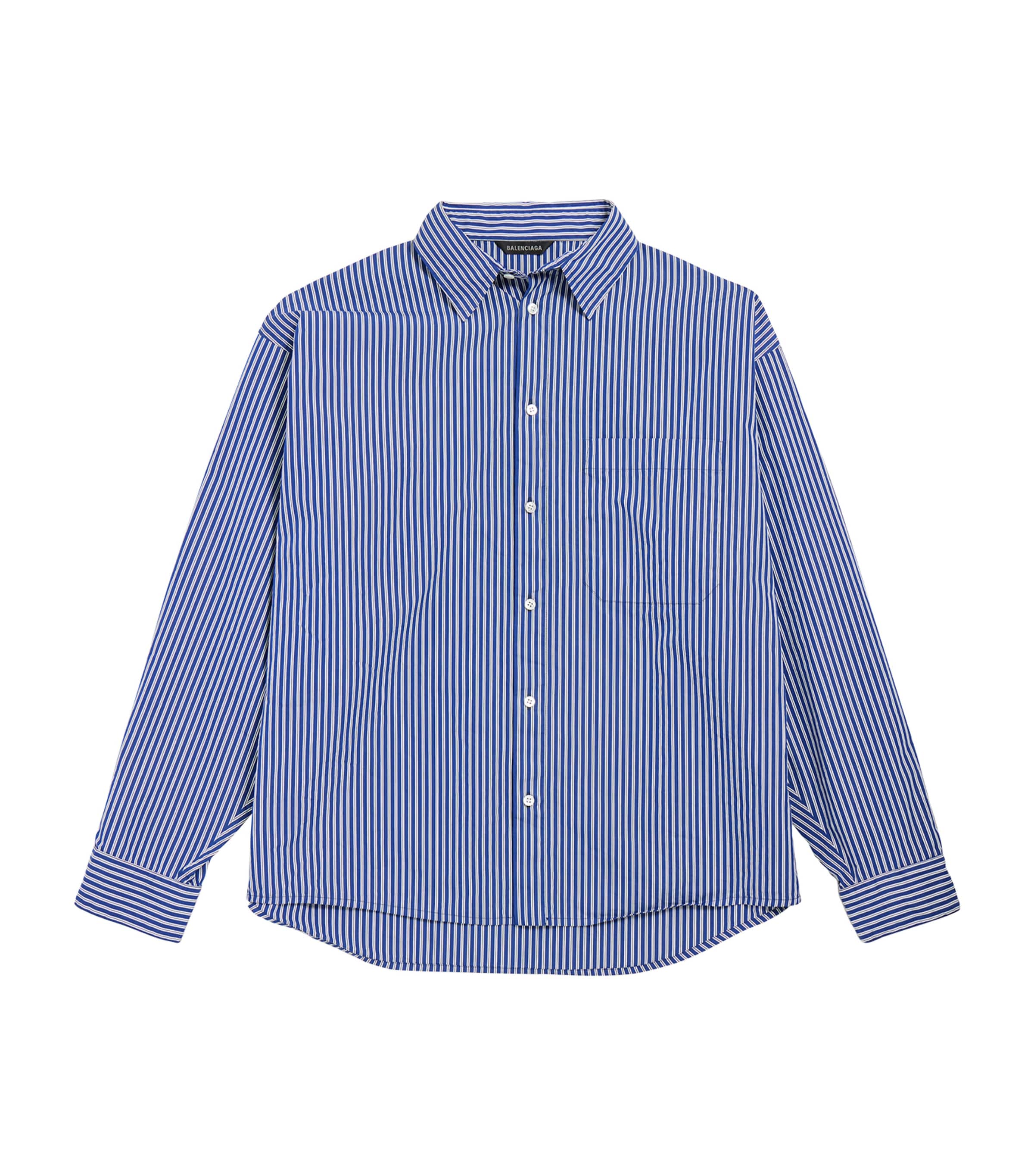Balenciaga Mens Cotton-Blend Striped Shirt Image 1