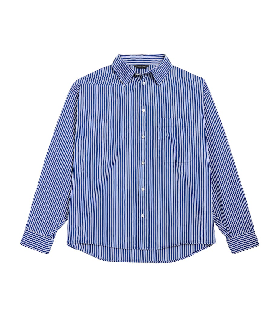 Balenciaga Mens Cotton-Blend Striped Shirt Image 1