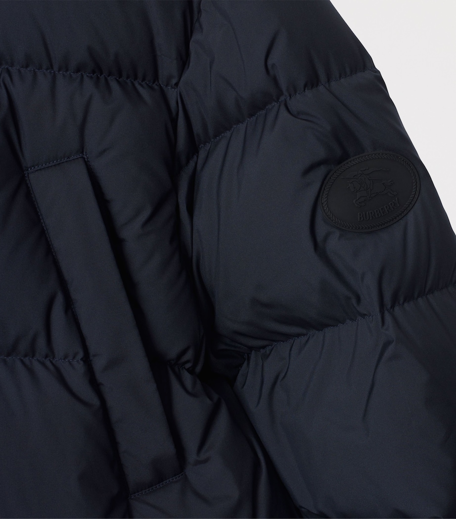 Hooded Down Puffer Jacket NAVY Image 4