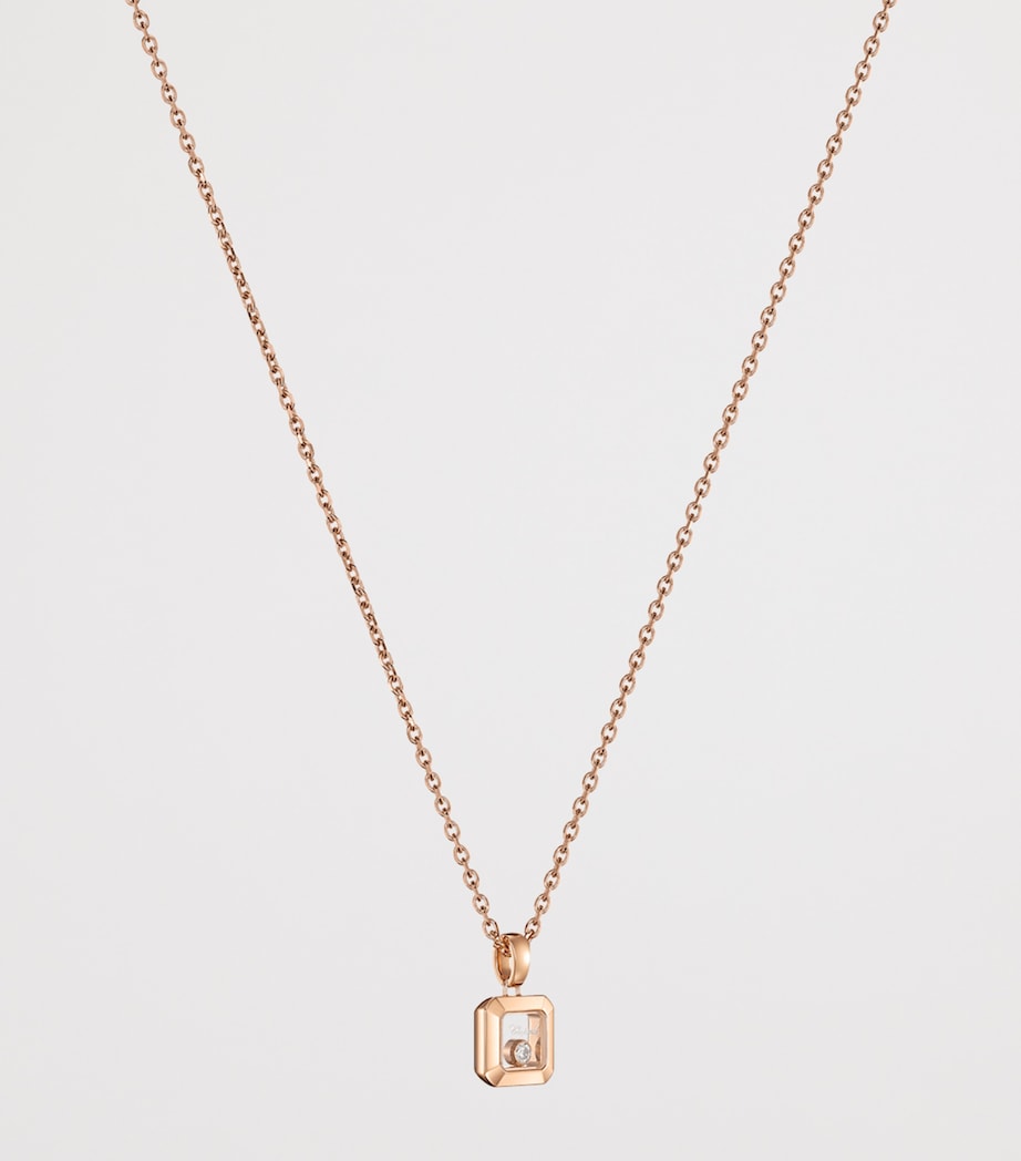 Rose Gold and Diamond Happy Diamonds Icons Pendant Necklace 18K ROSE GOLD Image 3