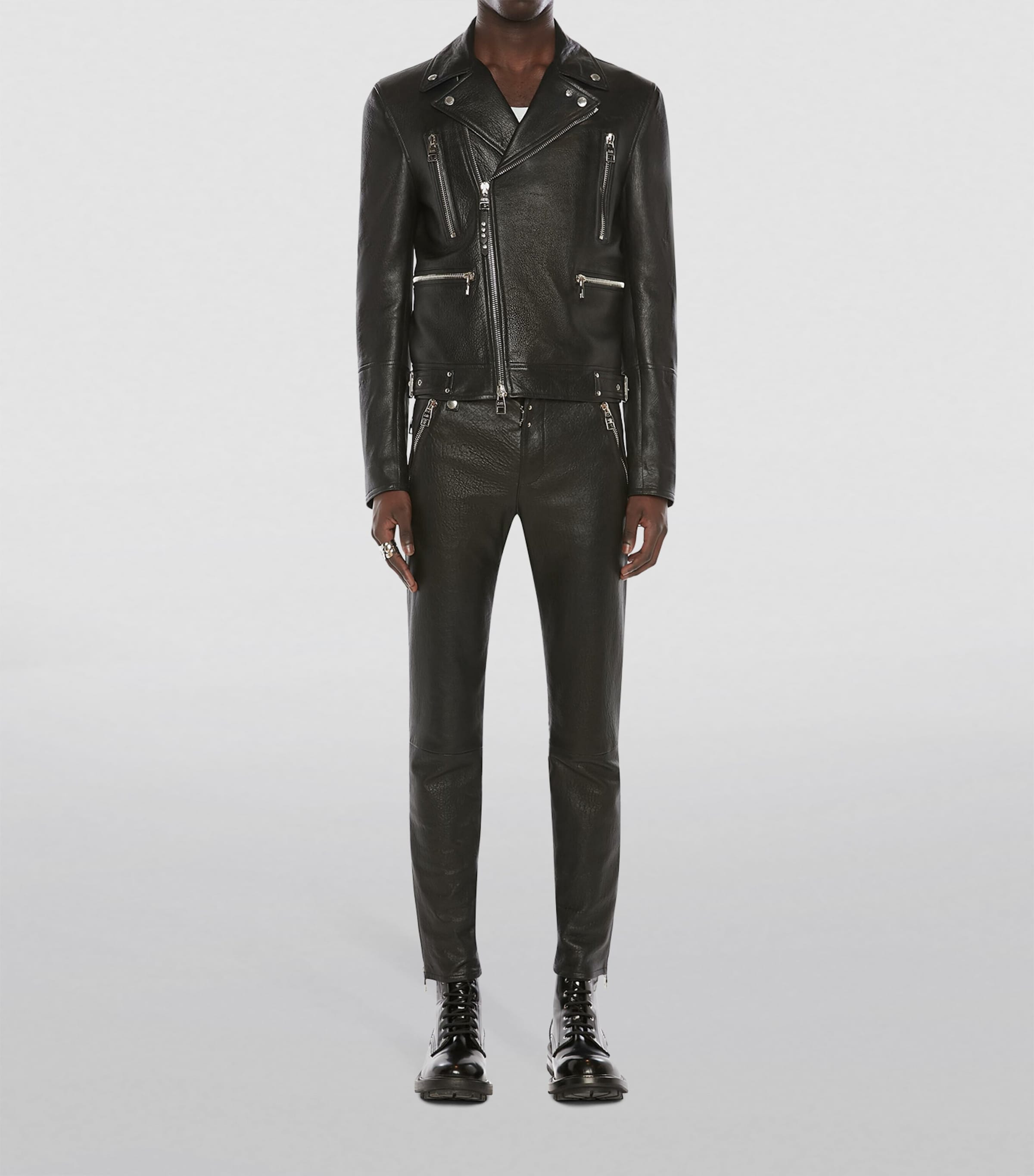 Leather Biker Jacket 1000 Image 4