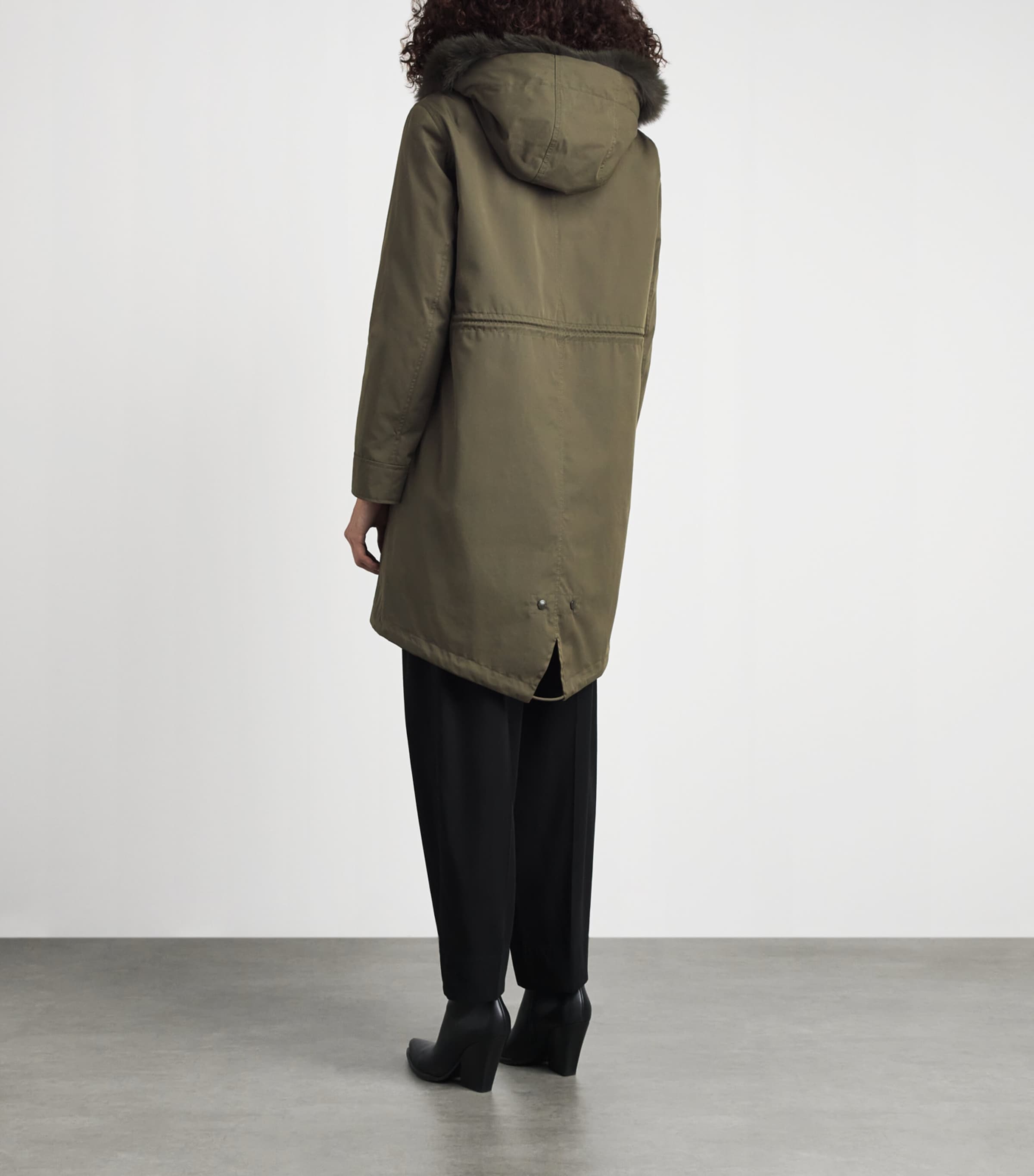 Yves Salomon Womens Down Fur-Trim Technical Parka Coat Image 5