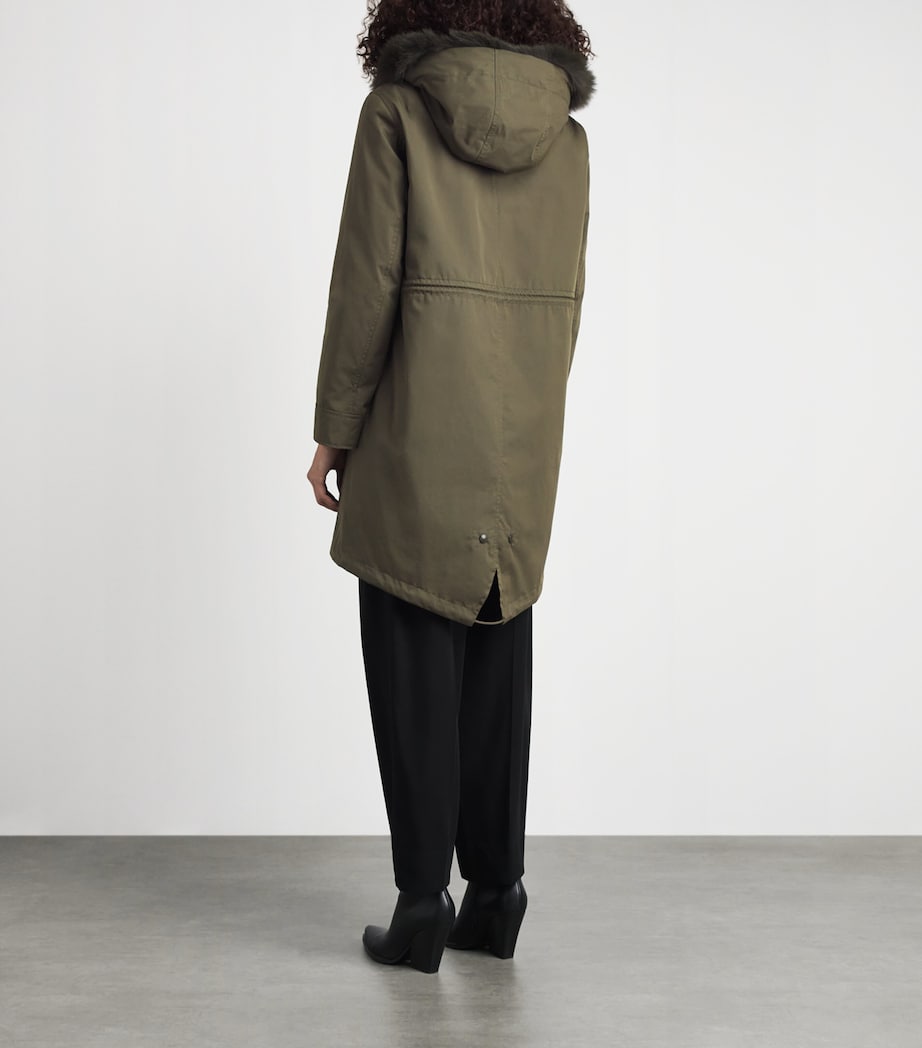 Yves Salomon Womens Down Fur-Trim Technical Parka Coat Image 5