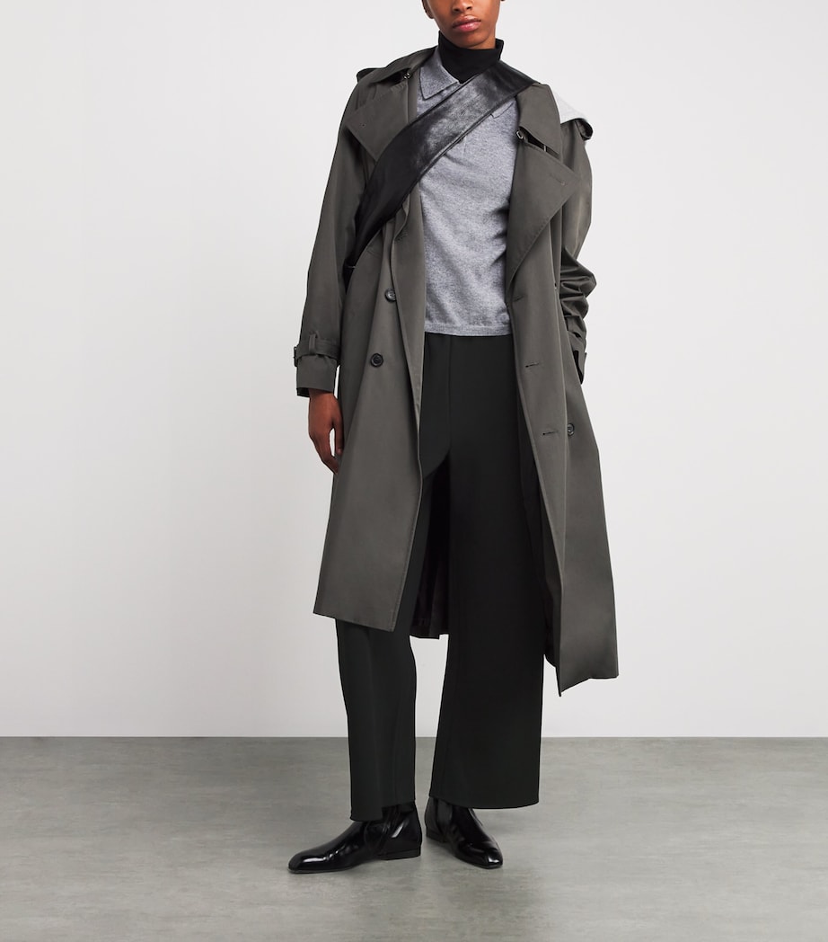 Satin Bea Wide-Leg Trousers BLACK Image 2