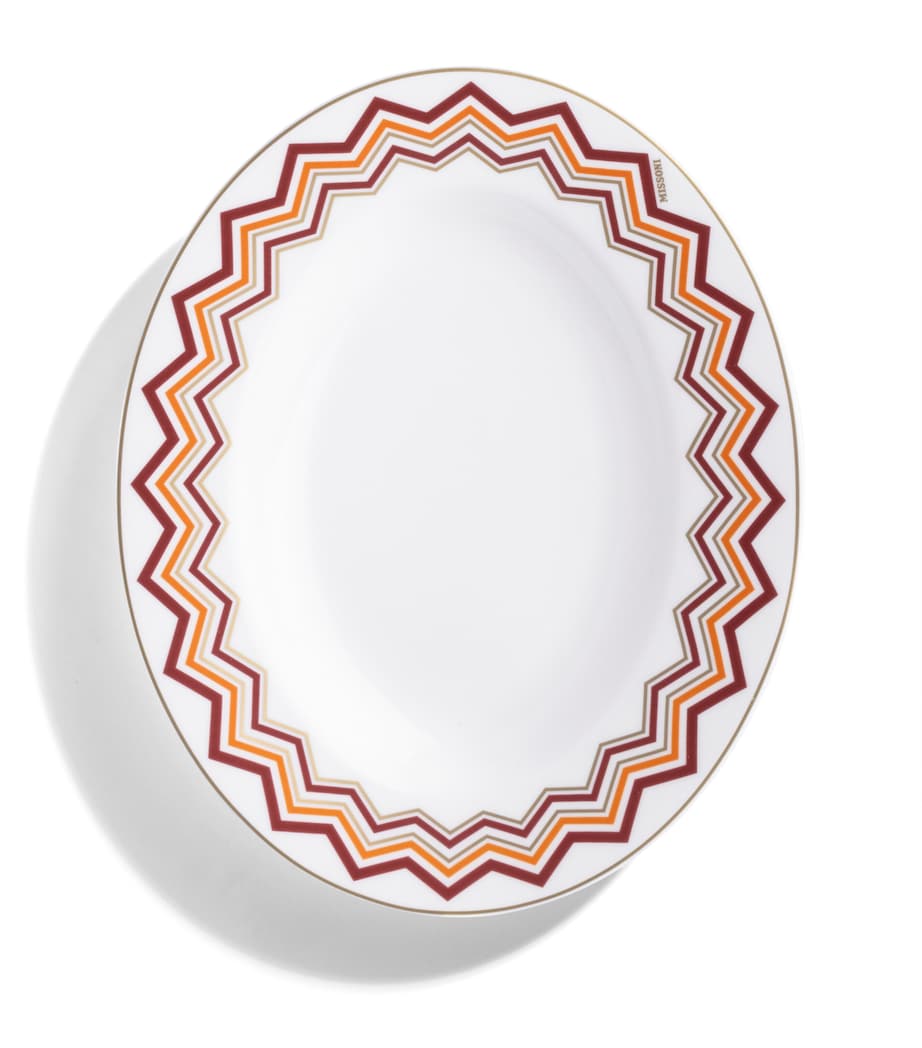Porcelain Zigzag Pickle Dish (23cm) MULTICOLOR Image 1