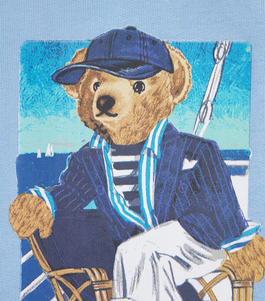 Polo Ralph Lauren Mens Stretch-Cotton Polo Bear Sweatshirt Nport Br Office Blue Image 6