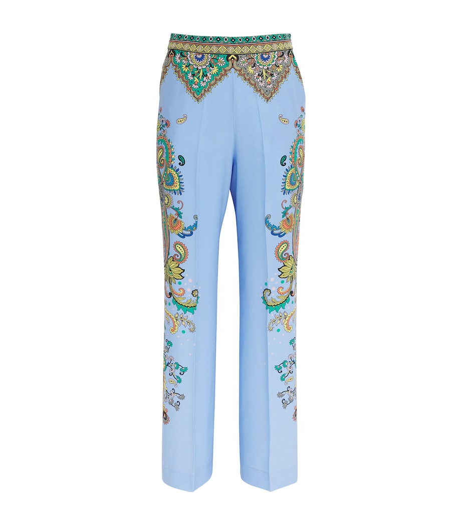 Etro Womens Silk Straight Trousers Image 1