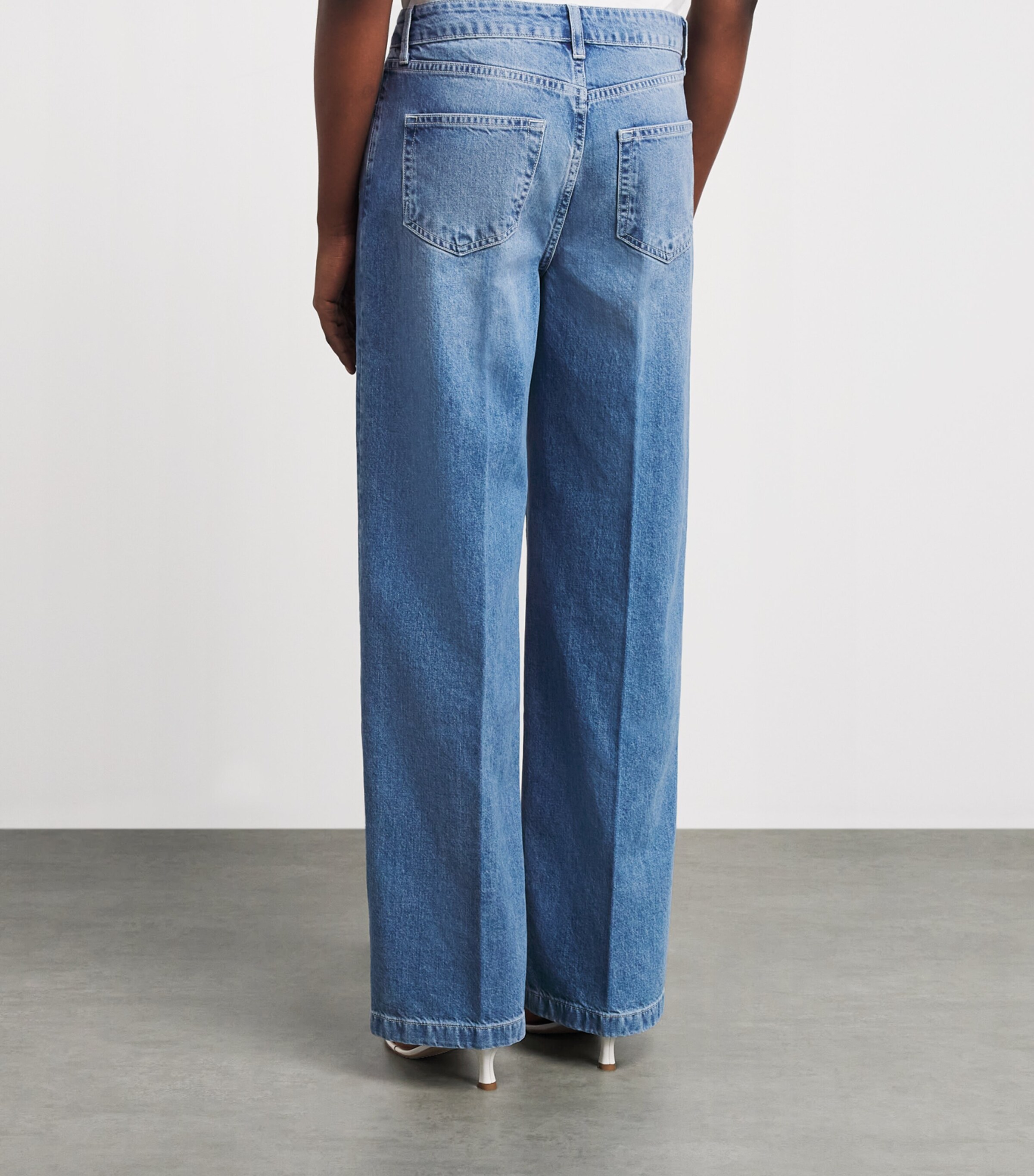 L'Agence Womens Scottie Wide-Leg Jeans Grnt Grant Image 5