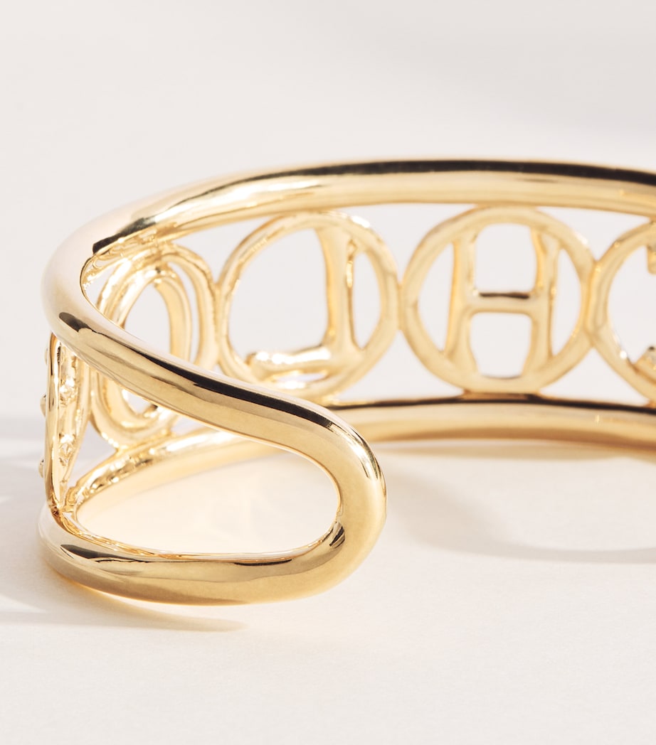 Chloé Script Cuff Bracelet Vintage Gold Image 3