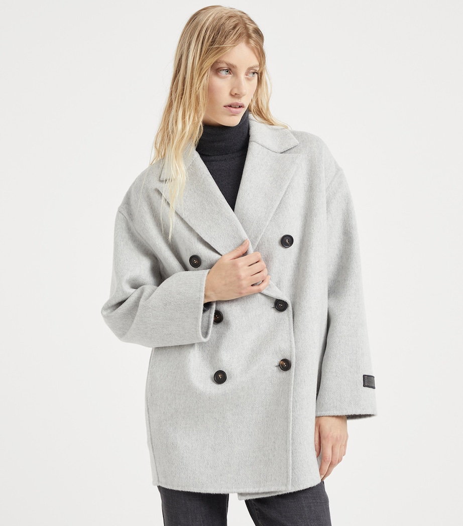 Cashmere Double-Breasted Peacoat C072 Image 3