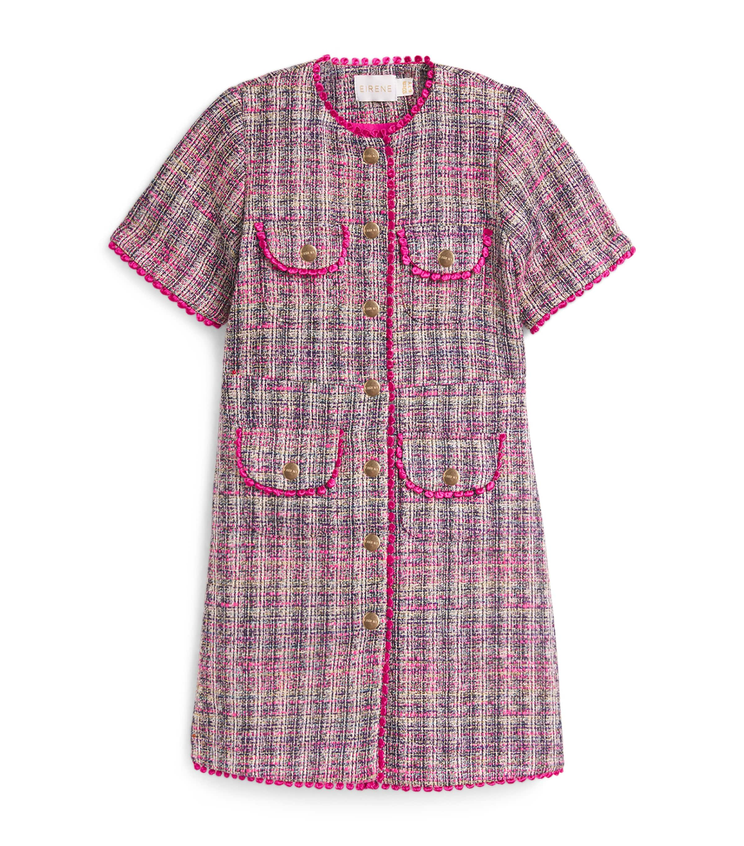 Shop Eirene Tweed Dress In Pink