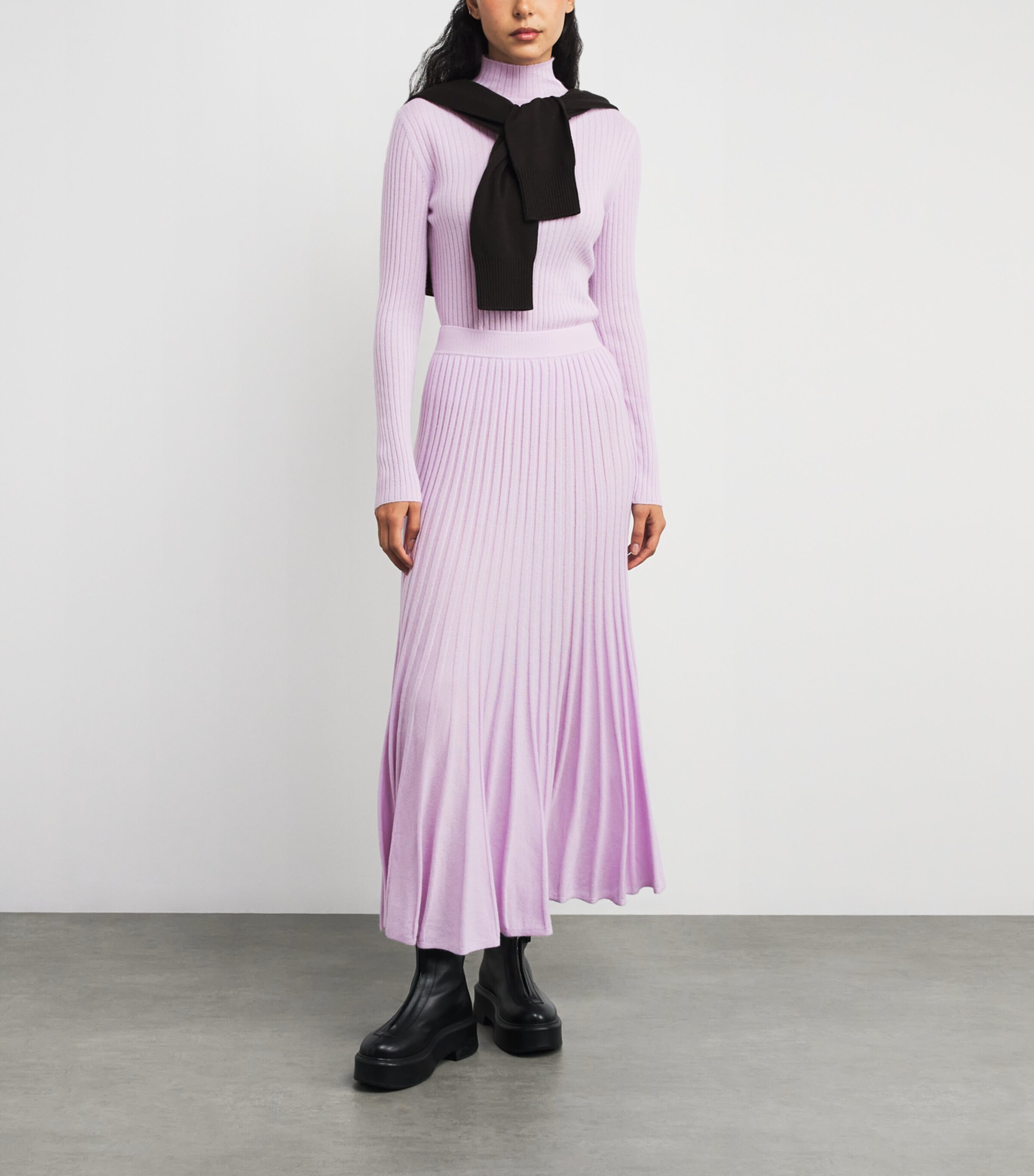 arch 4 Womens Cashmere High-Neck Ariana Top Lilac Image 2