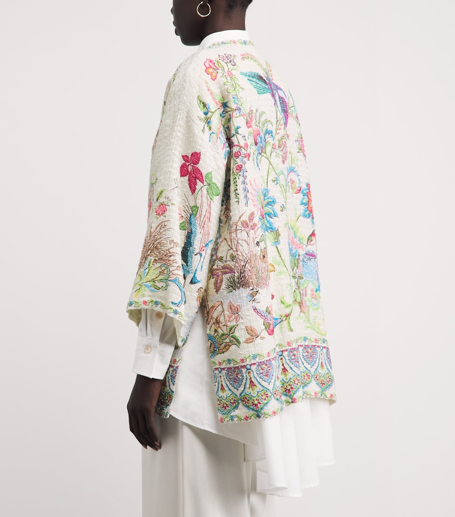 Etro Womens Cotton-Blend Floral Robe Image 5