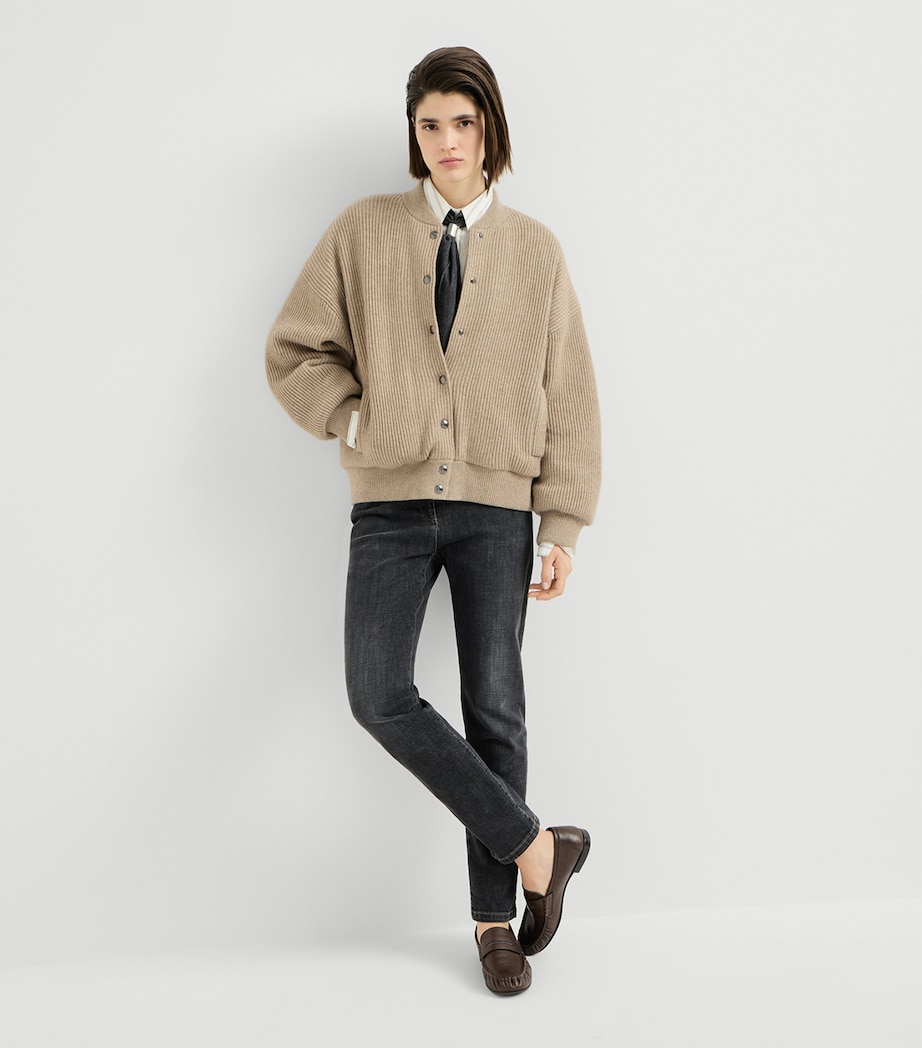 Brunello Cucinelli Womens Stretch-Denim Slim Jeans Image 2