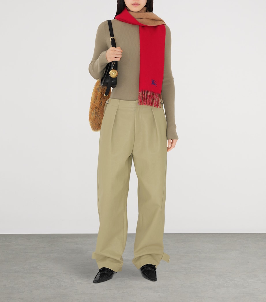 Cashmere Reversible Scarf PILLAR / CAMEL Image 5