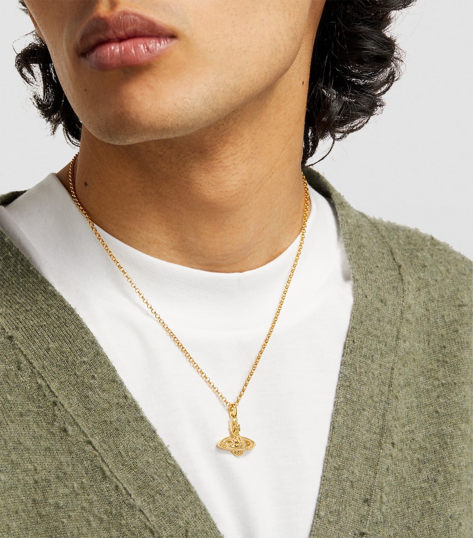 Mini Bas Relief Pendant Necklace R121 GOLD Image 2