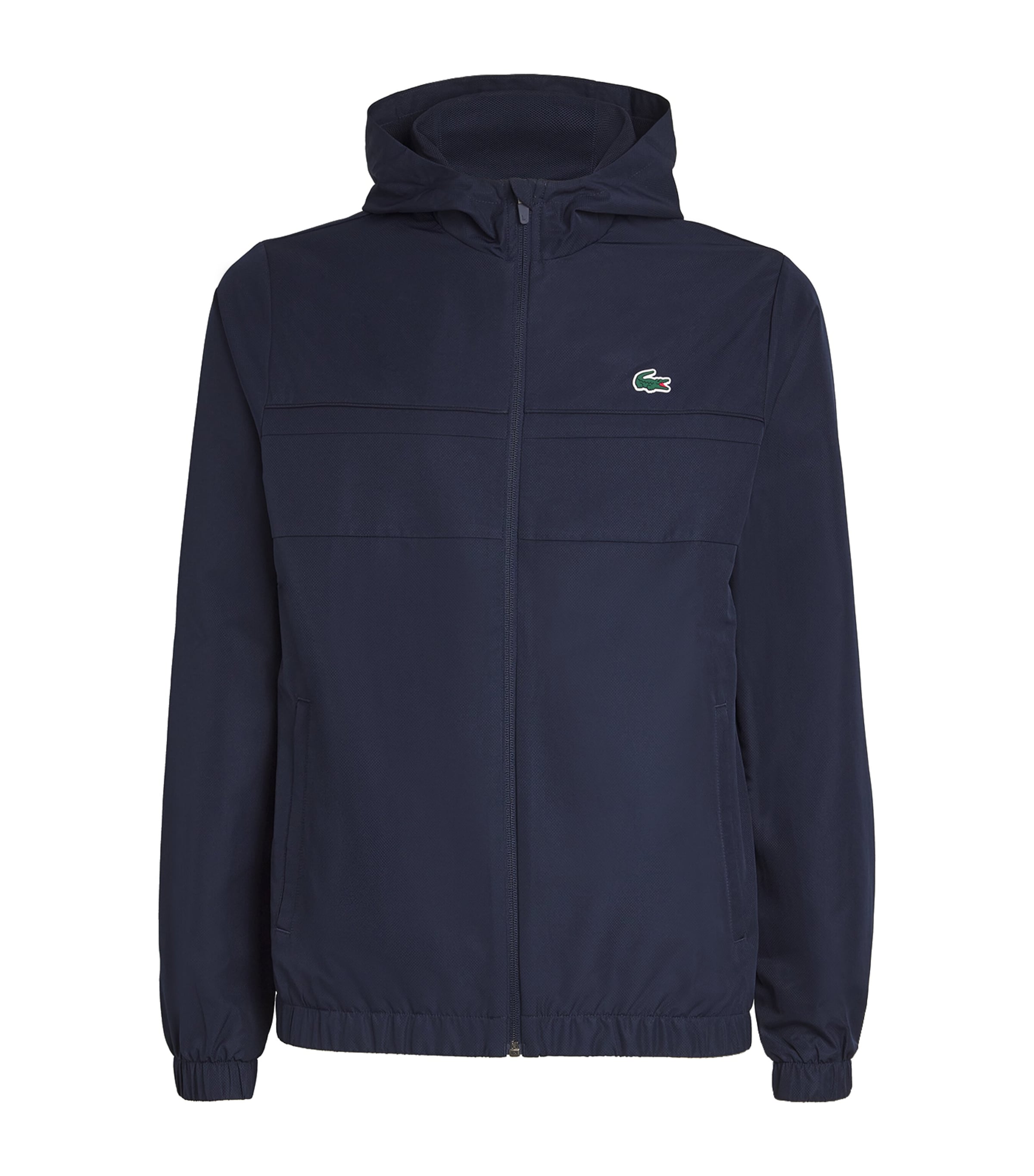 Shop Lacoste Core Performance Hooded Jacket In Navy