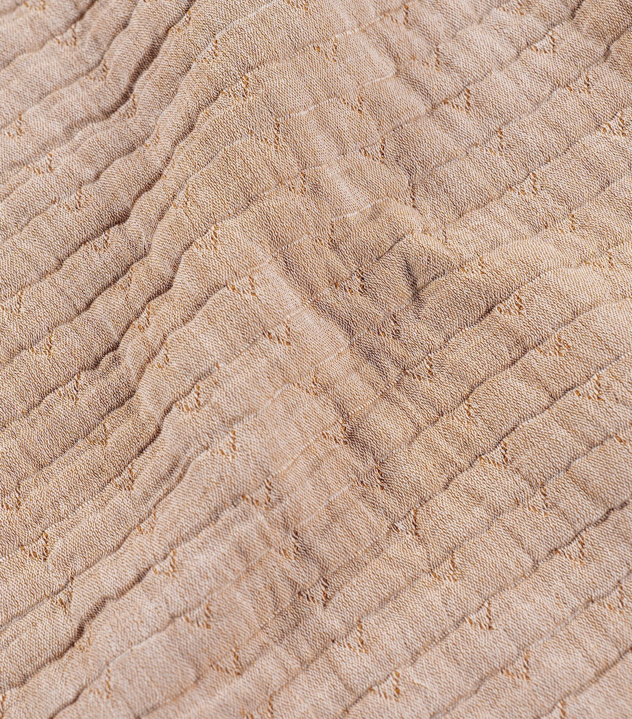 Cotton Airply Texture Blanket (260cm x 240cm) CARAMEL Image 3