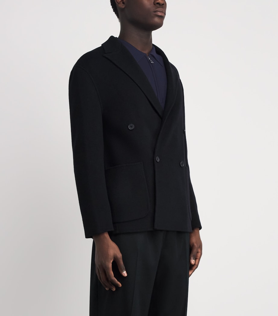 Wool Quarter-Zip Polo Sweater DARK NAVY Image 3