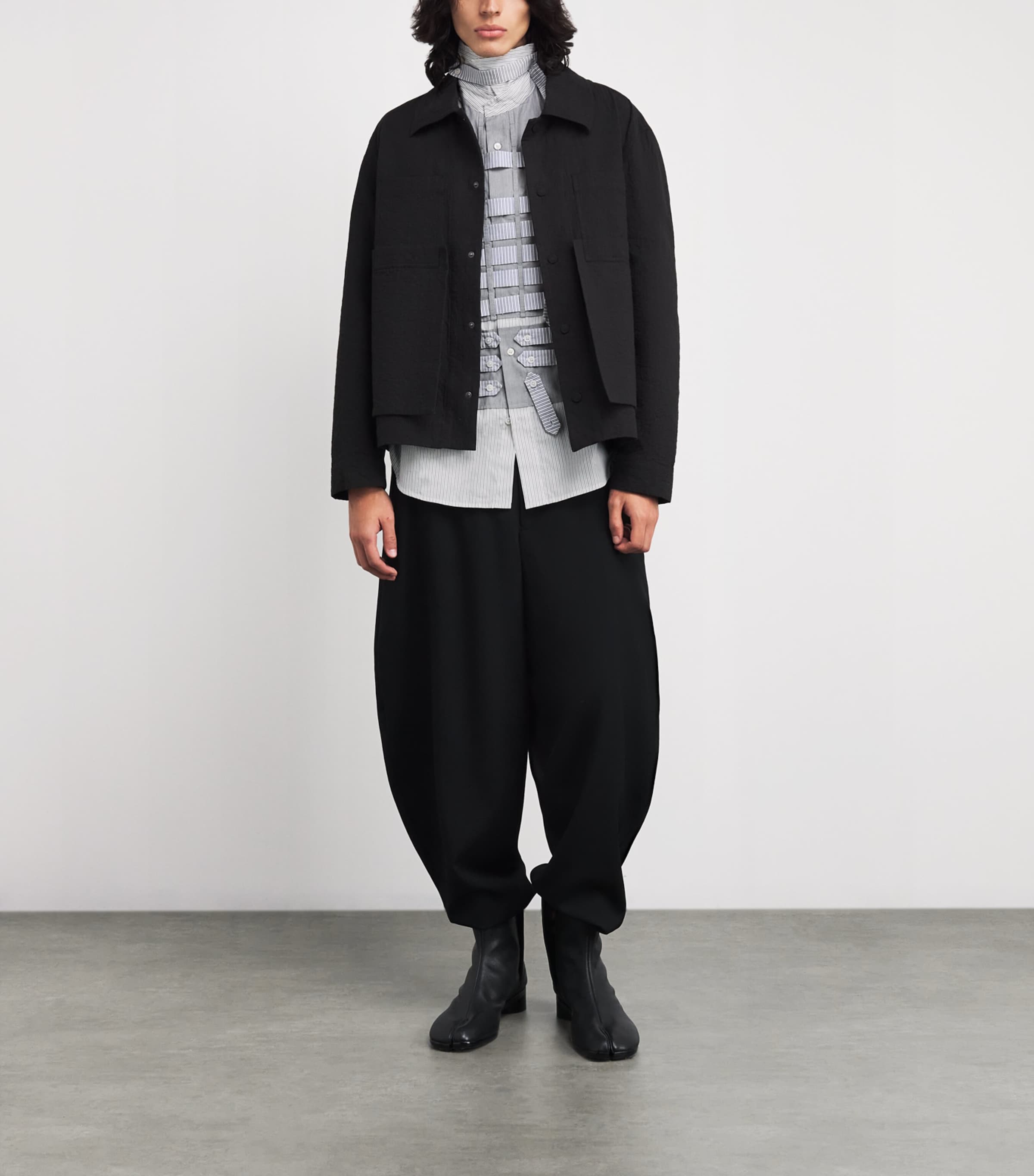 Cotton Stripe Multi Tab Shirt STRIPE Image 2