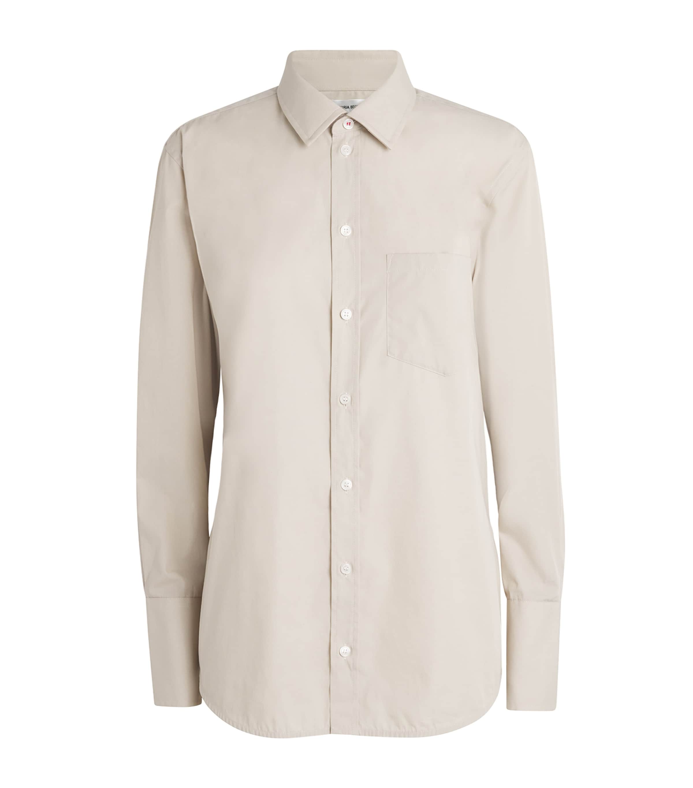 Victoria Beckham Cotton Tab-detail Shirt In Multi