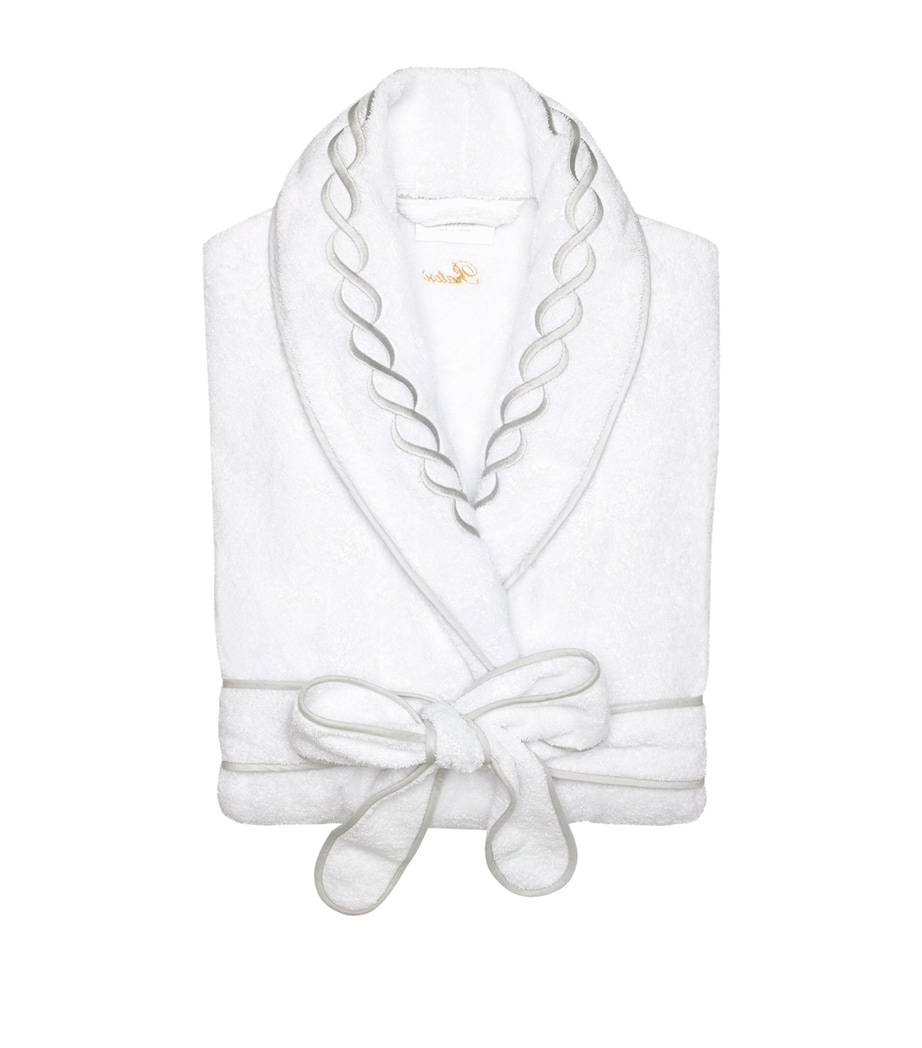 Cotton Treccia Bathrobe (Small) WHITE/STERLING Image 2