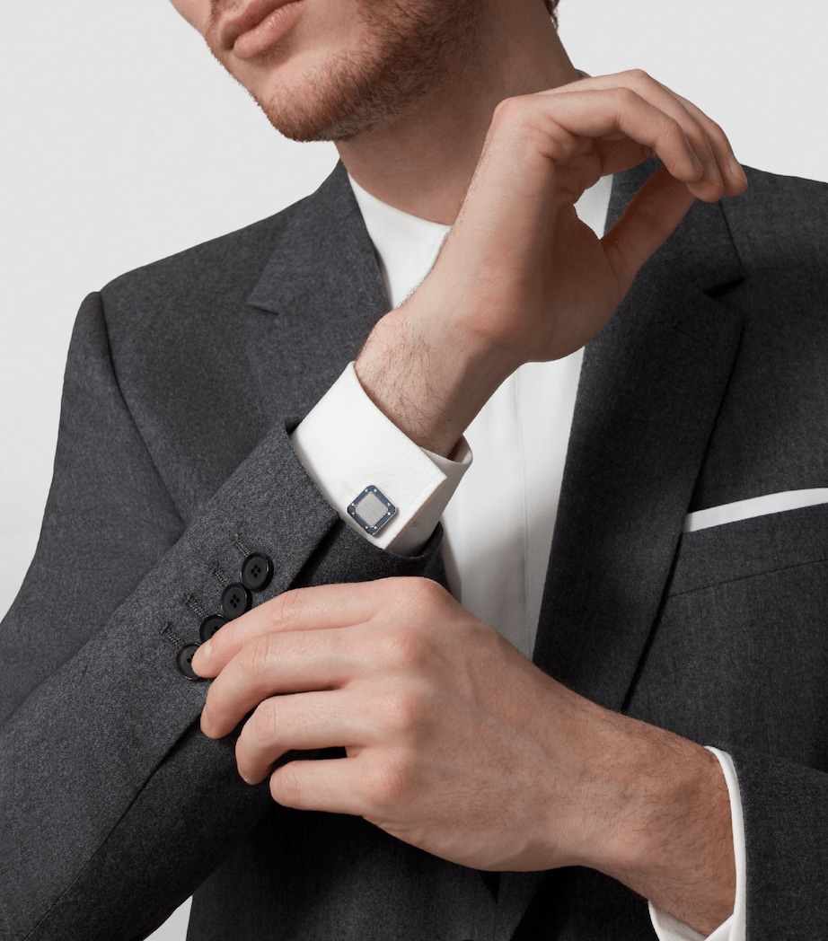 Sterling Silver Santos de Cartier Cufflinks SILVER Image 2