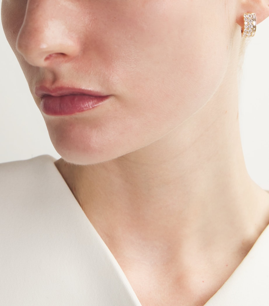 Yellow Gold and Diamond Lola Huggie Earrings YELLOW GOLD Image 2