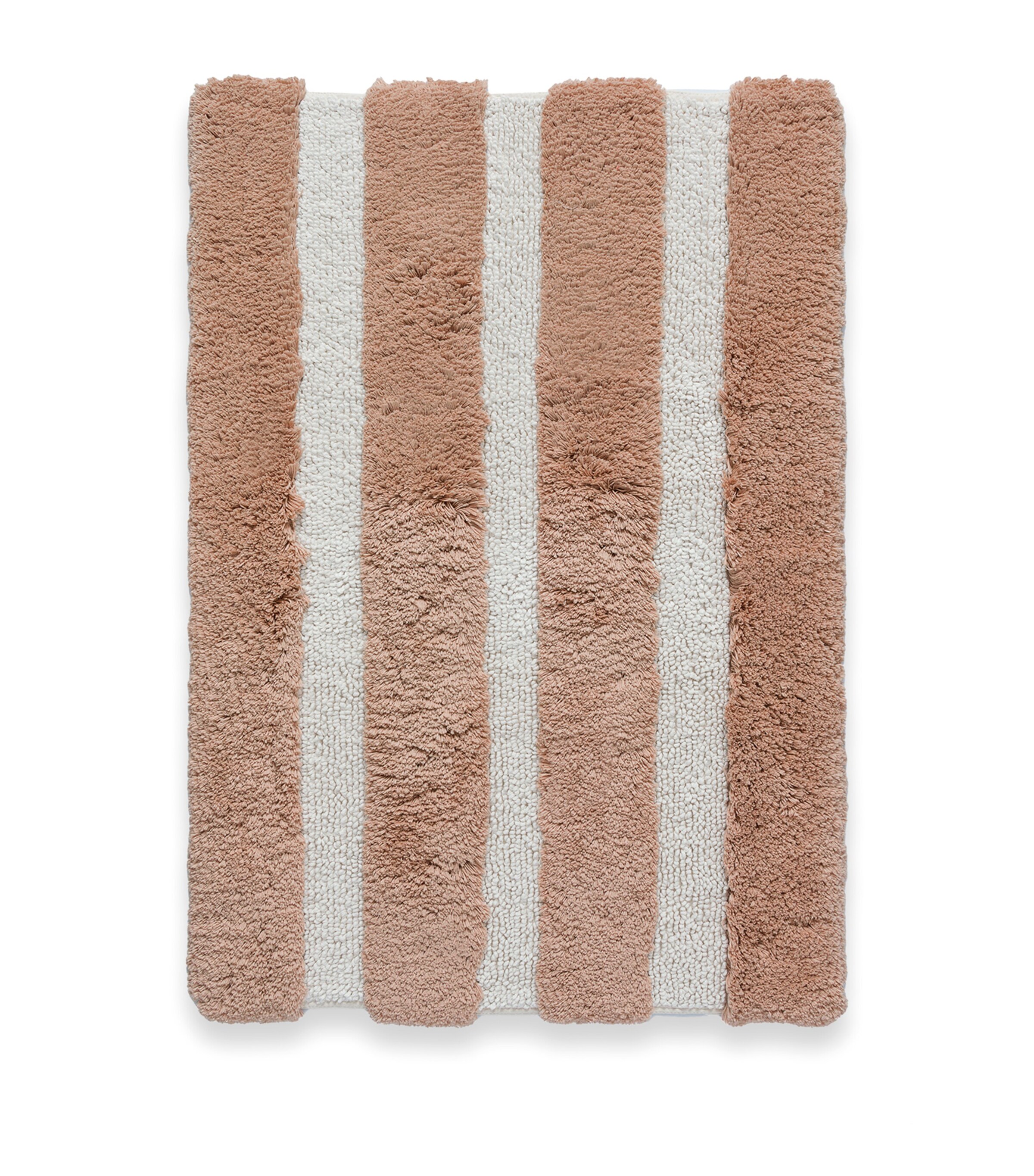 Hamam Organic Cotton Rhine Tufting Bath Mat (60cm x 90cm) Beige/dark Peach Image 3