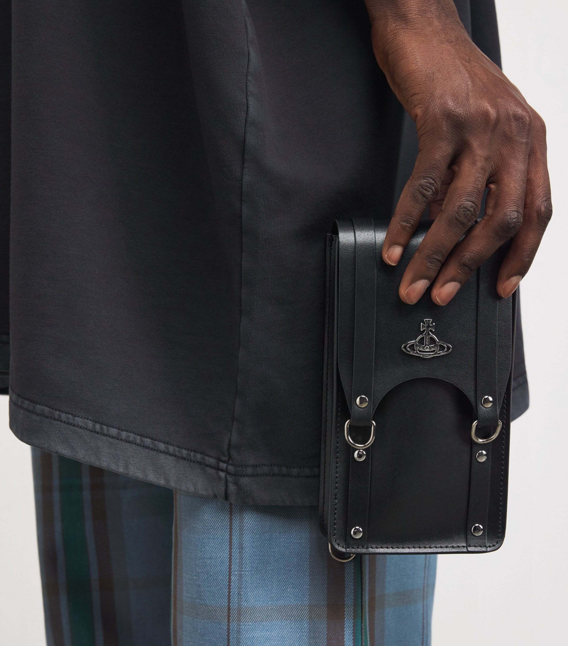 Mini Leather Bondage Cross-Body Bag BLACK-N401 Image 5