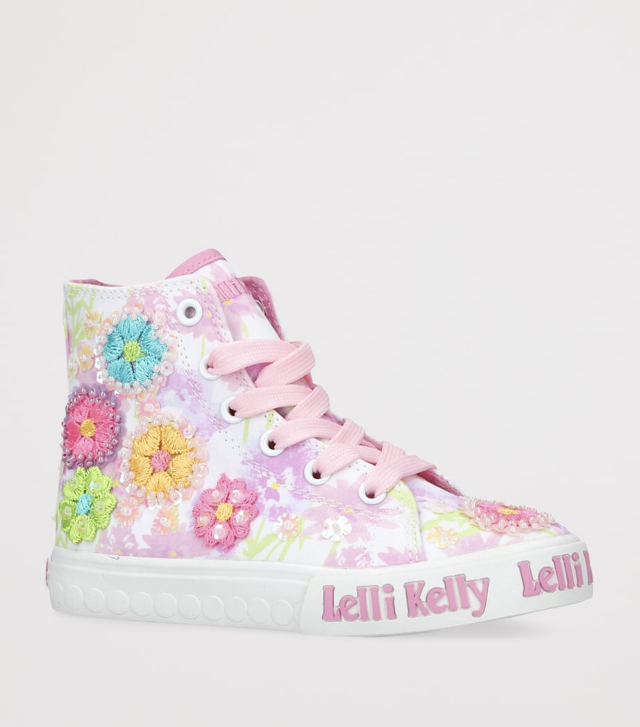 Lelli Kelly Canvas Eloise Sneakers White/comb Image 3