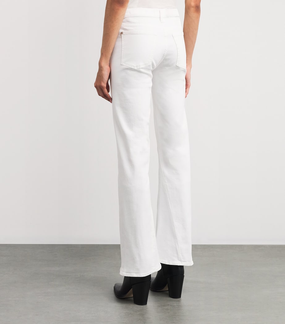 Dojo Tailorless Flared Jeans WHITE Image 4