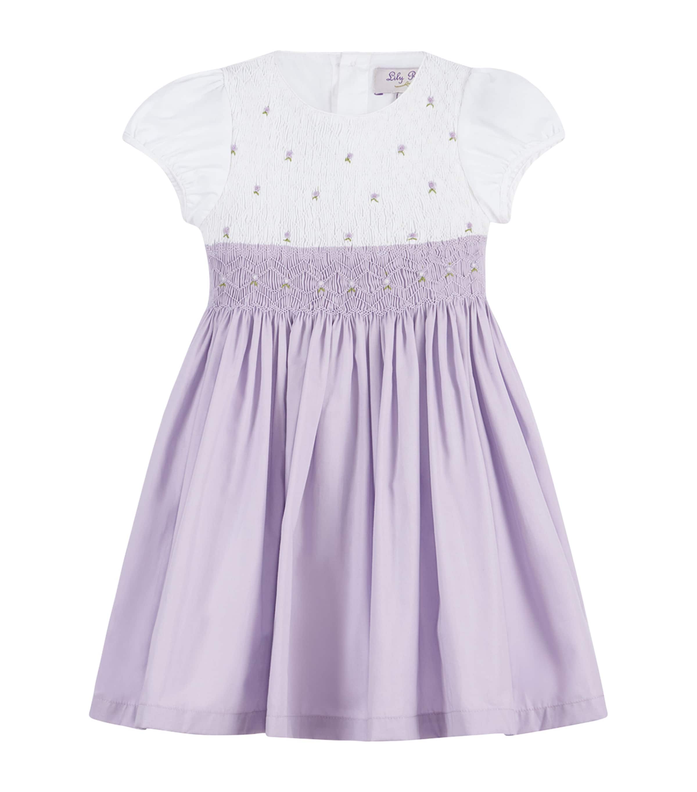 Rose Smocked Dress (2-5 Years) LILAC Image 1