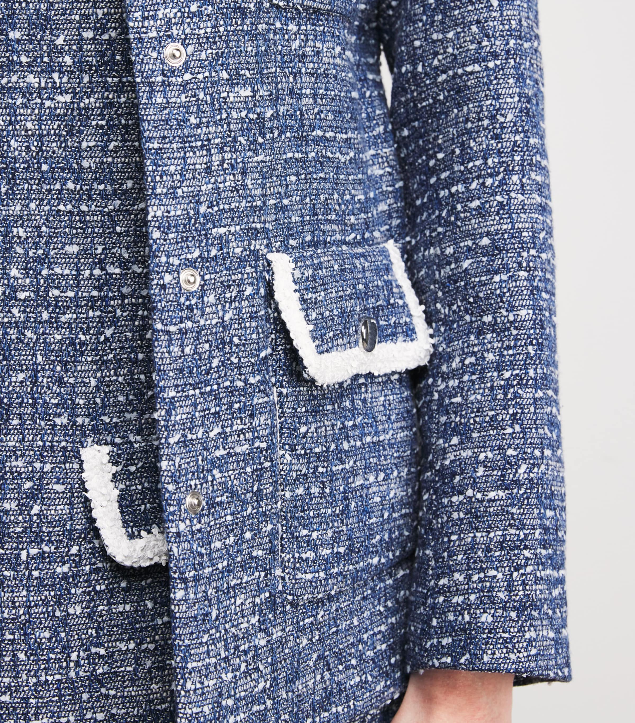 Cotton-Blend Tweed Jacket BLUE Image 6