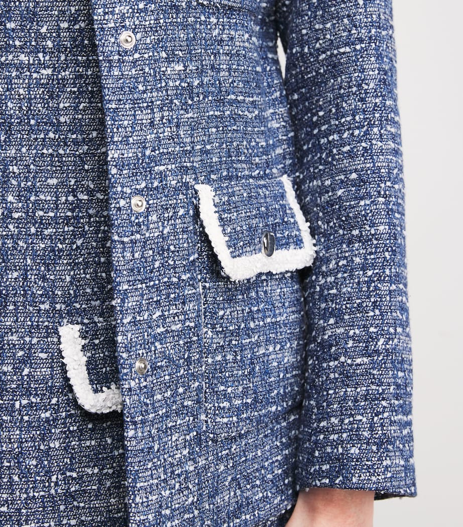 Cotton-Blend Tweed Jacket BLUE Image 6