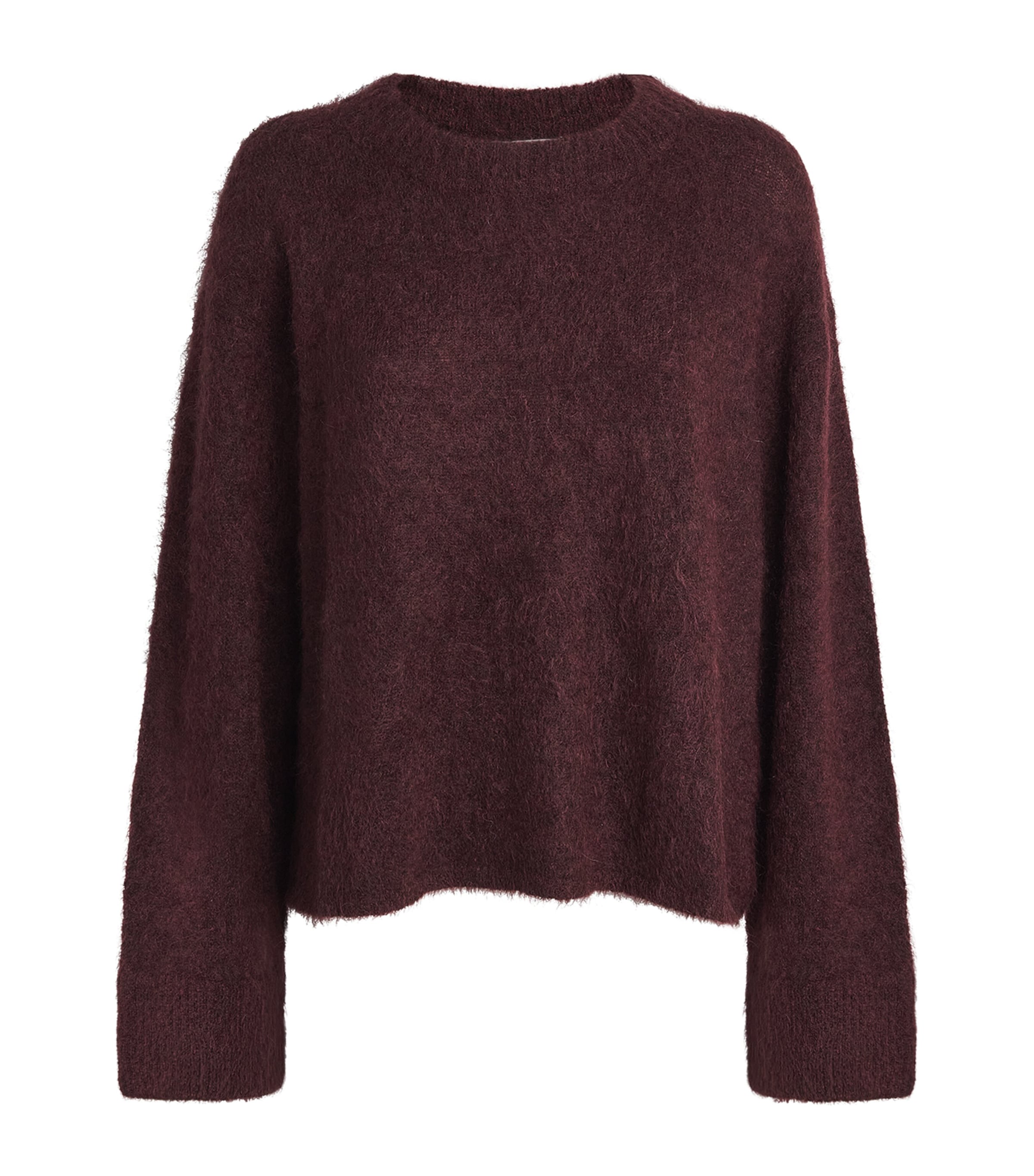 Stylein Brushed Mohair-blend Niclas Sweater In Burgundy