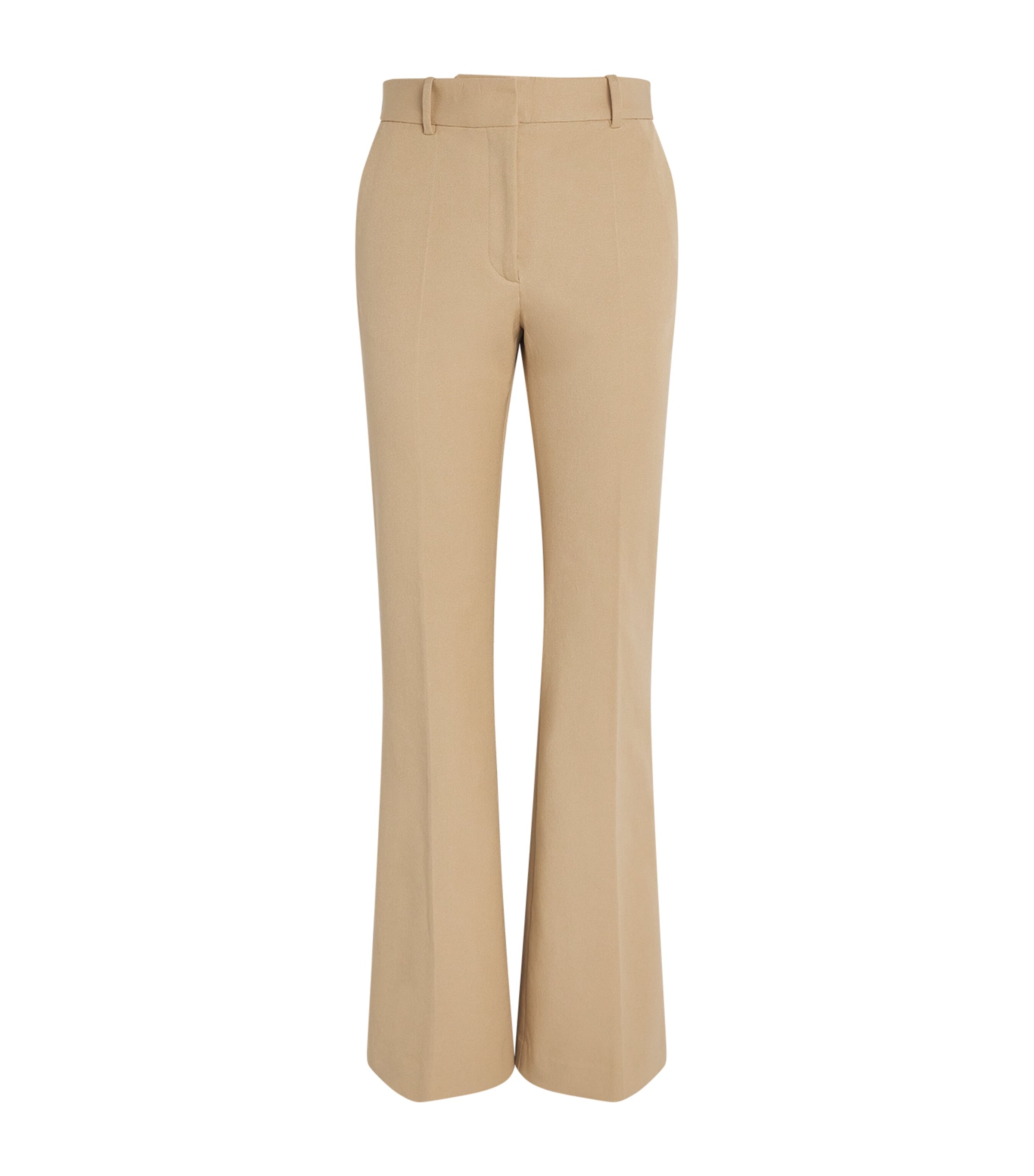 Joseph Womens Stretch-Gabardine Tafira Flared Trousers Powder Image 1