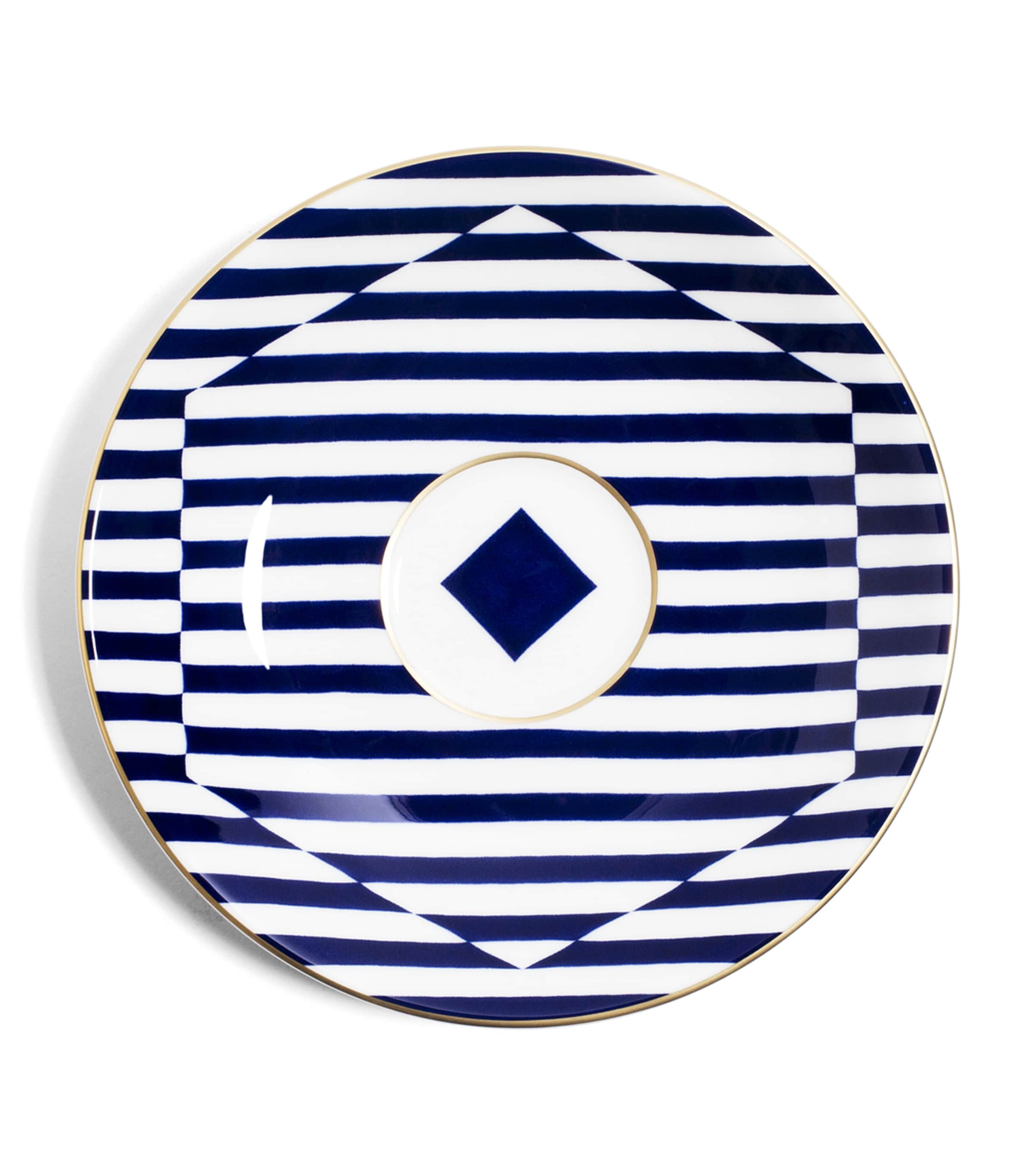 Superstripe Teacup and Saucer BLUE Image 3