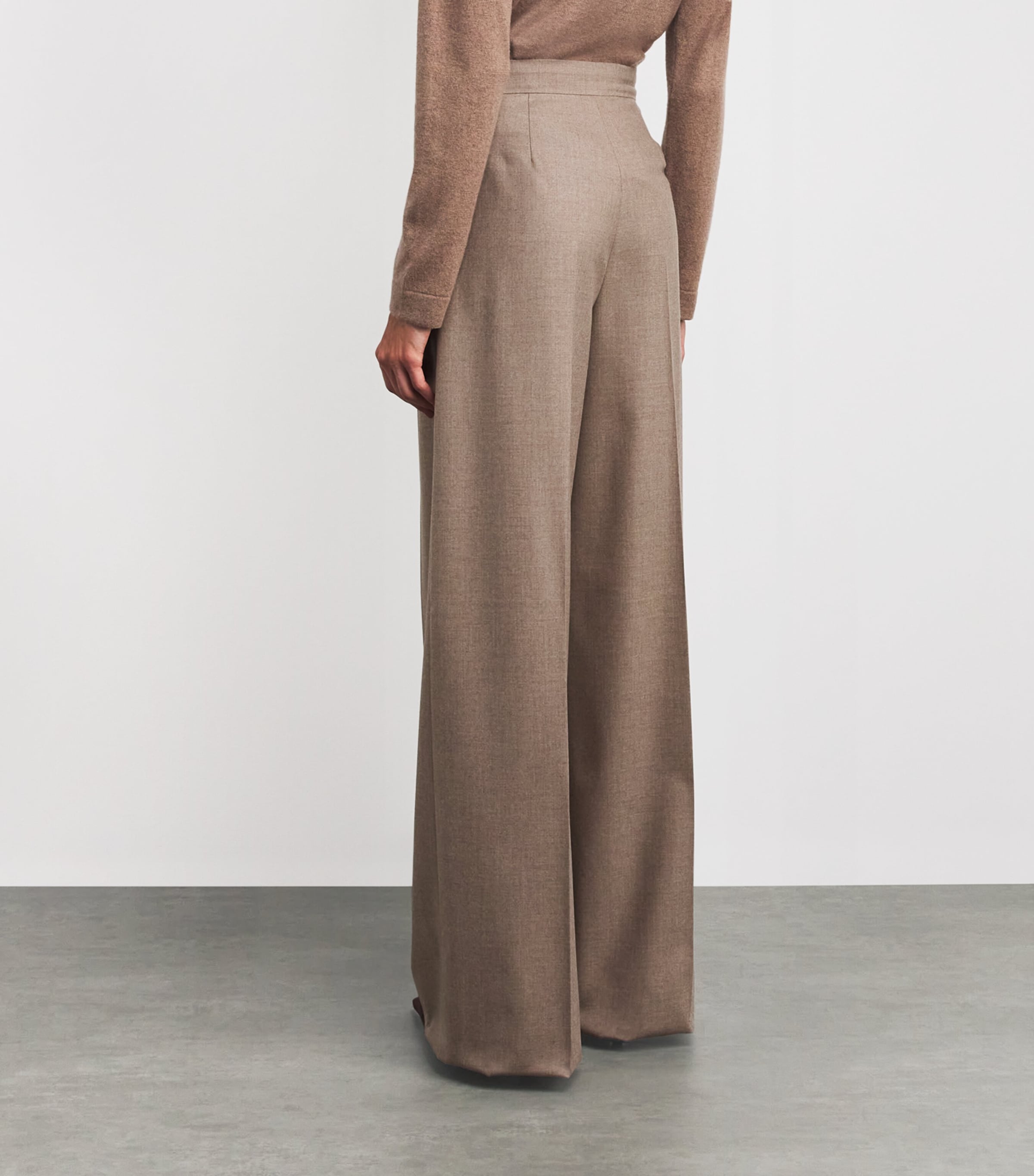 Stretch-Cashmere Wide-Leg Trousers TURTLEDOVE Image 4