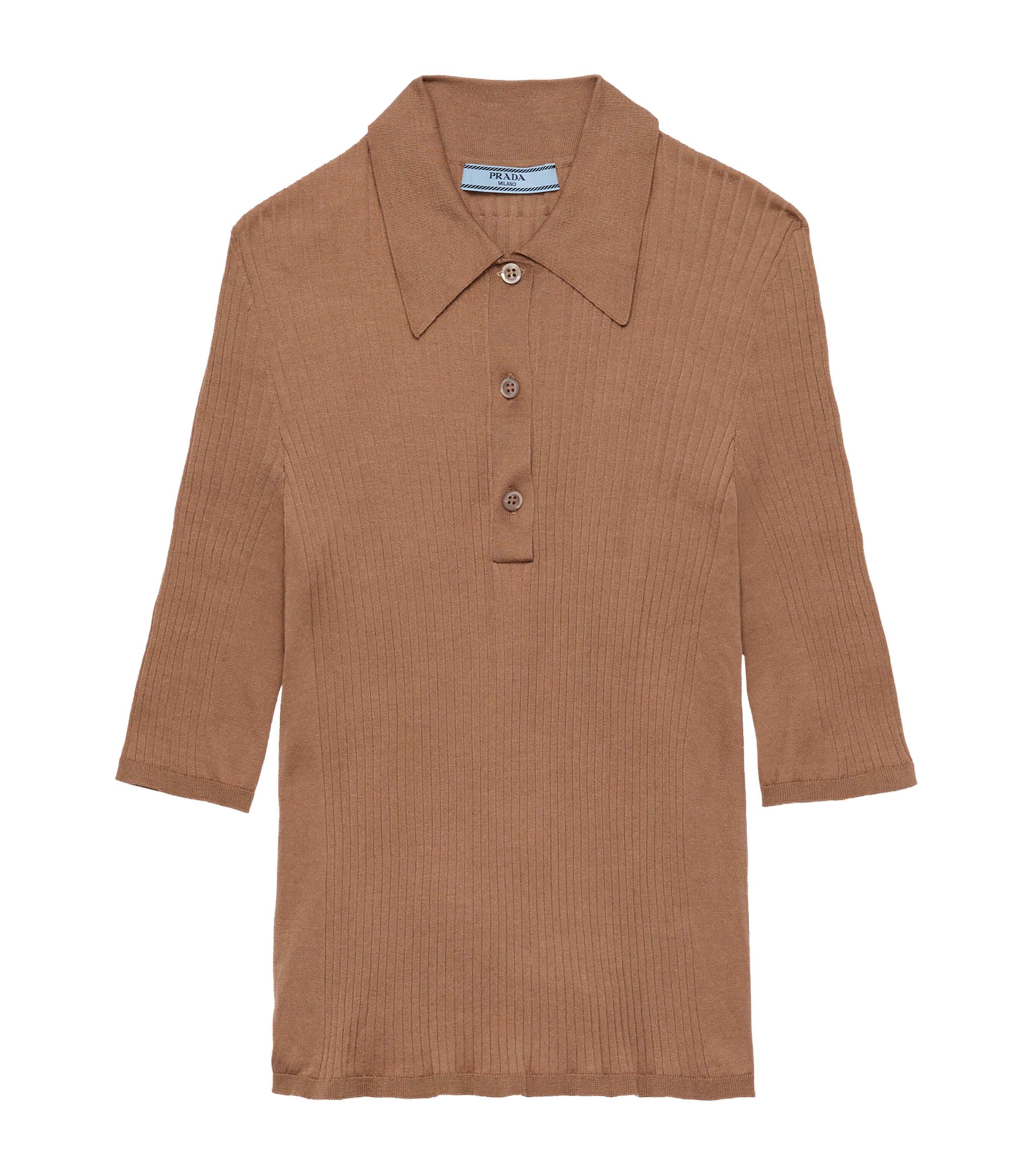 Cotton Ribbed Polo Shirt F0040 Image 1