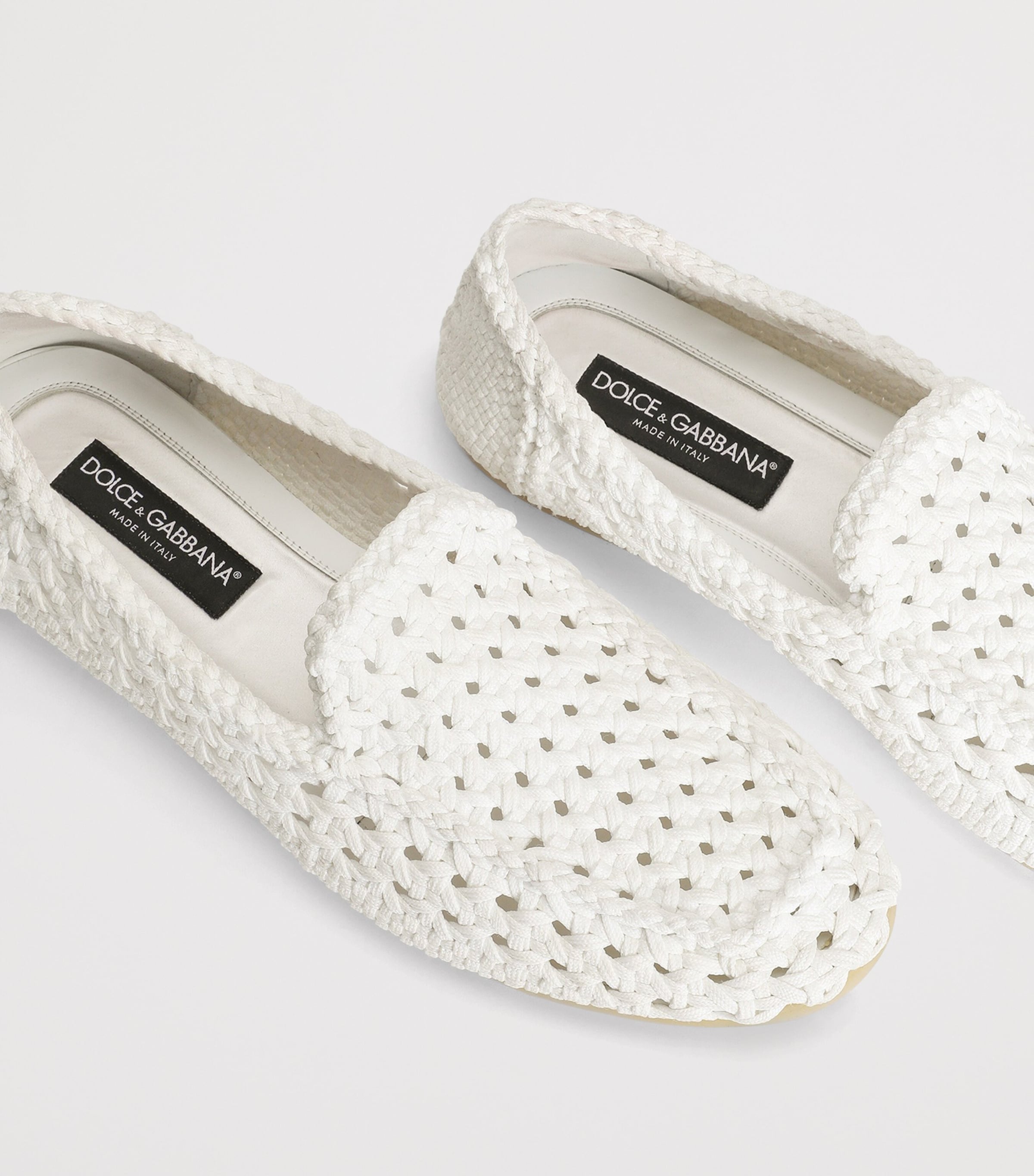 Dolce&Gabbana Woven Loafers White Image 4