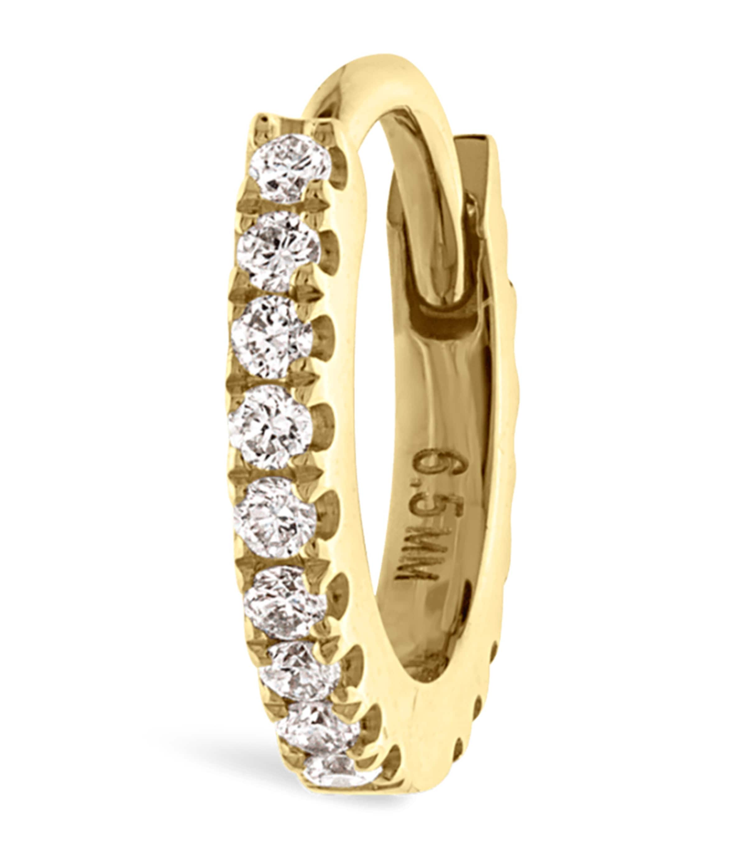 Maria Tash Diamond Eternity Single Hoop Earring In Gold