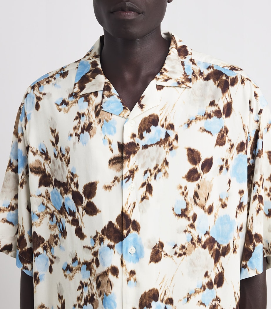 Floral Short-Sleeve Shirt 4508 - CIEL/IVOIRE Image 6