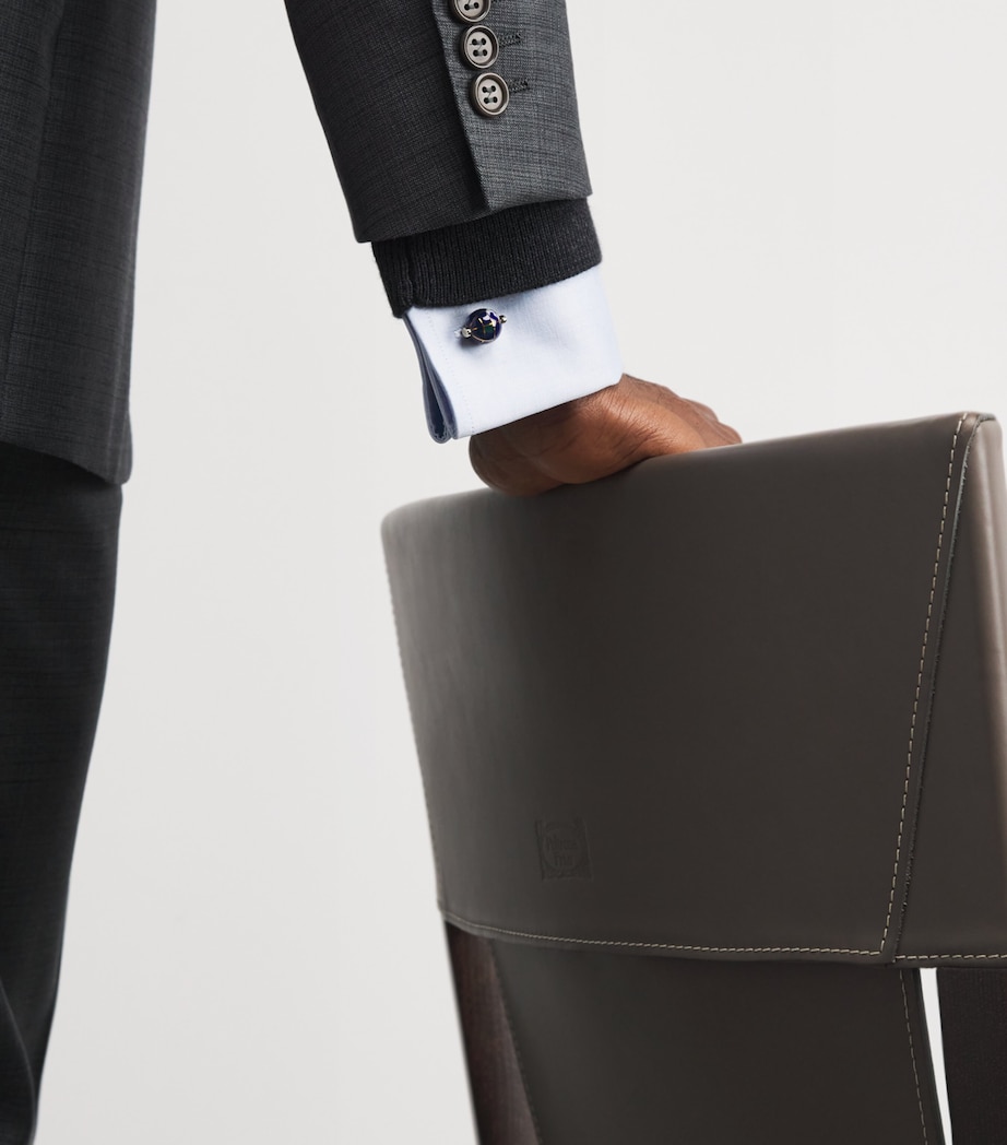 Spinning Globe Cufflinks 41_BLUE Image 5